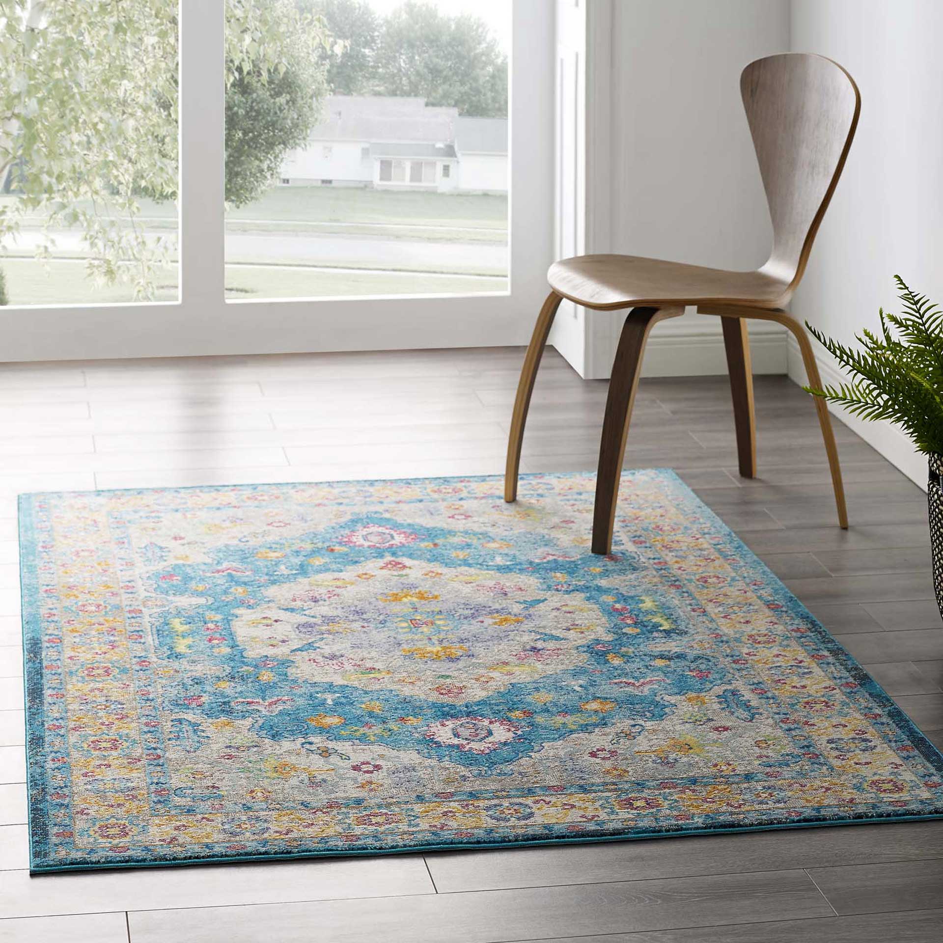 Sutton Area Rug Blue/Ivory/Yellow/Orange - Image 9