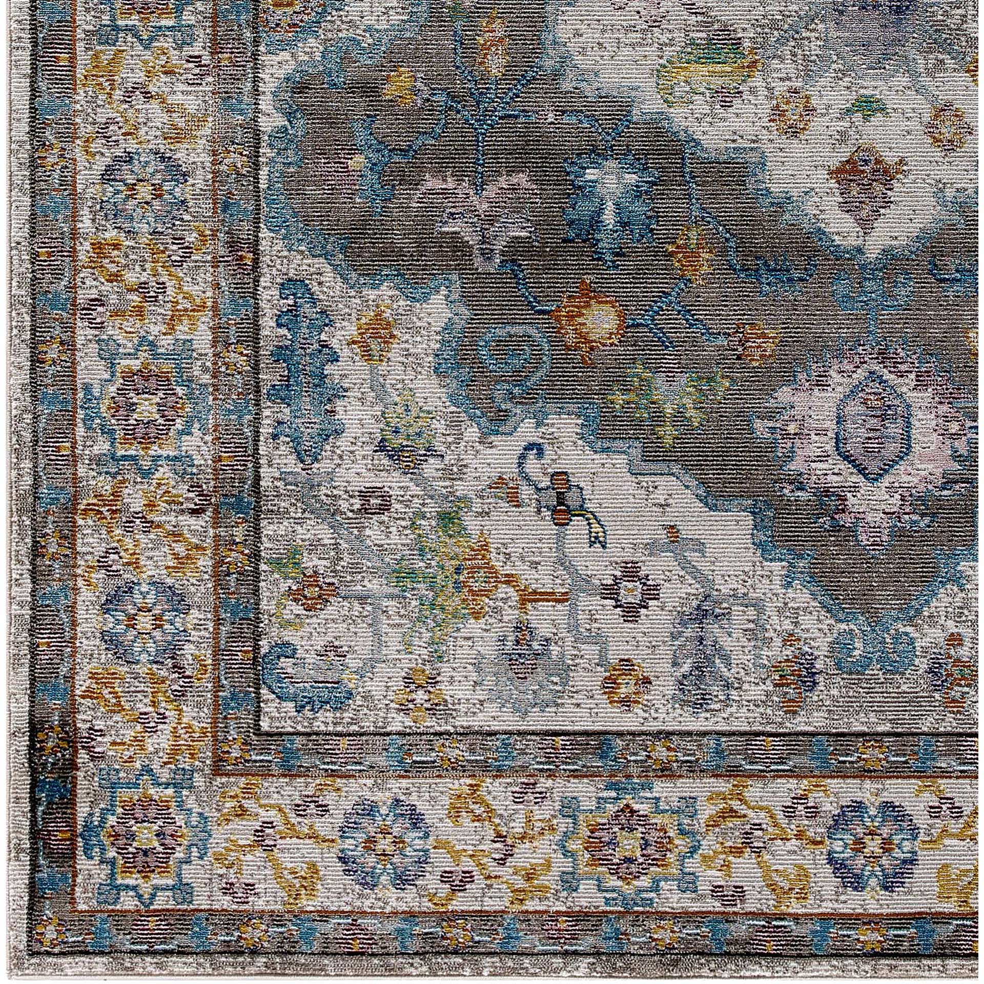 Sutton Area Rug Gray/Ivory/Yellow/Orange - Image 2