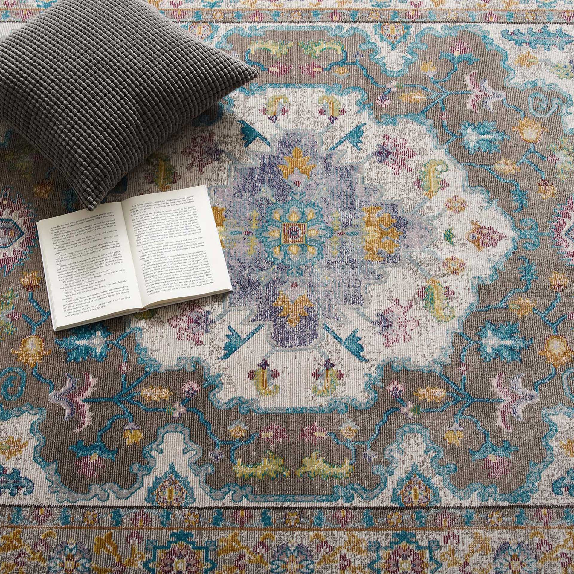 Sutton Area Rug Gray/Ivory/Yellow/Orange - Image 7