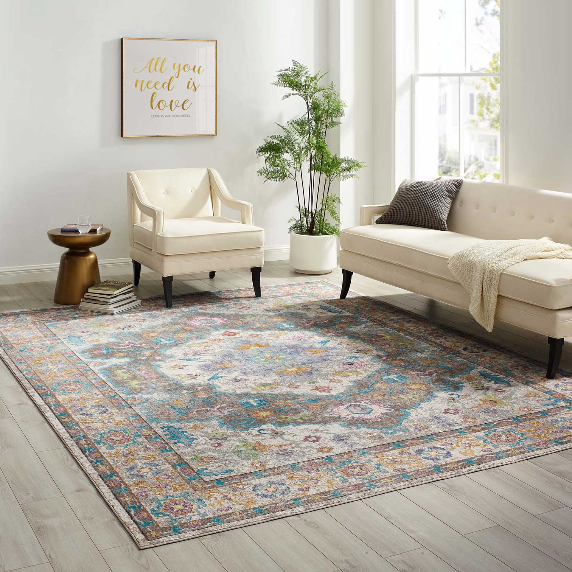 Sutton Area Rug Gray/Ivory/Yellow/Orange - Image 8