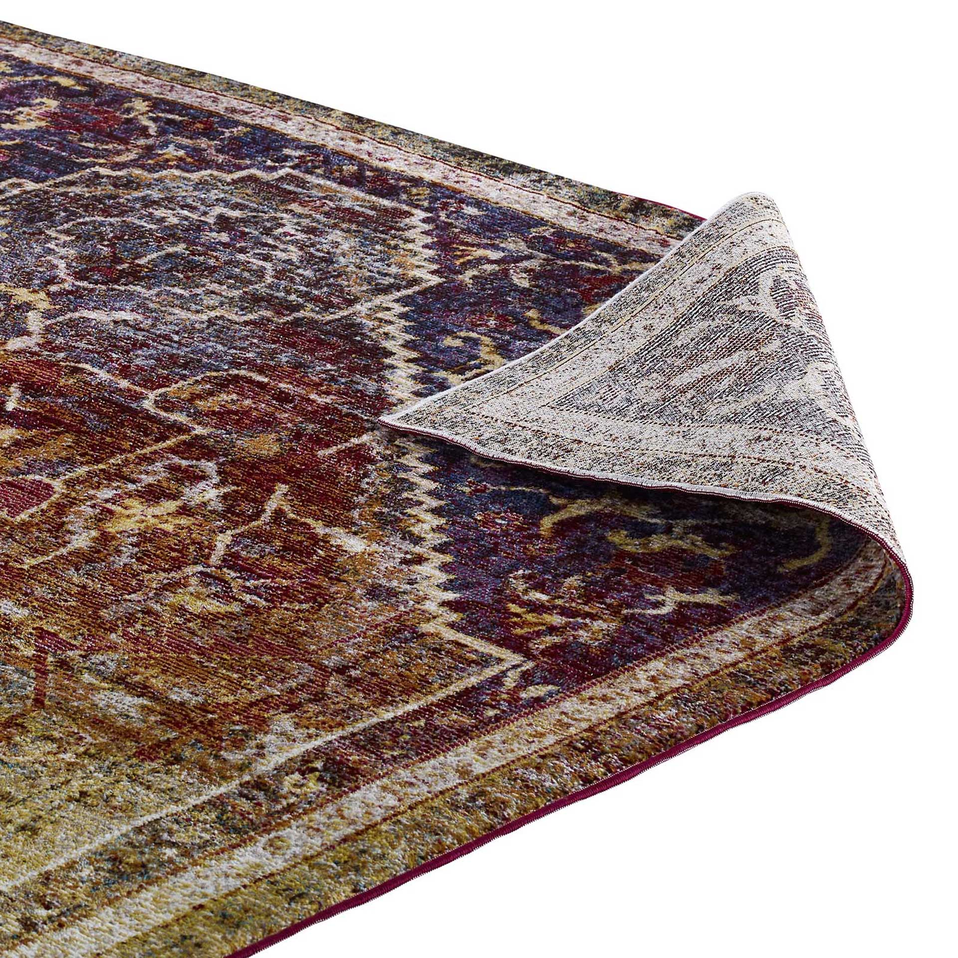 Sutton Distressed Area Rug Multicolored - Image 3