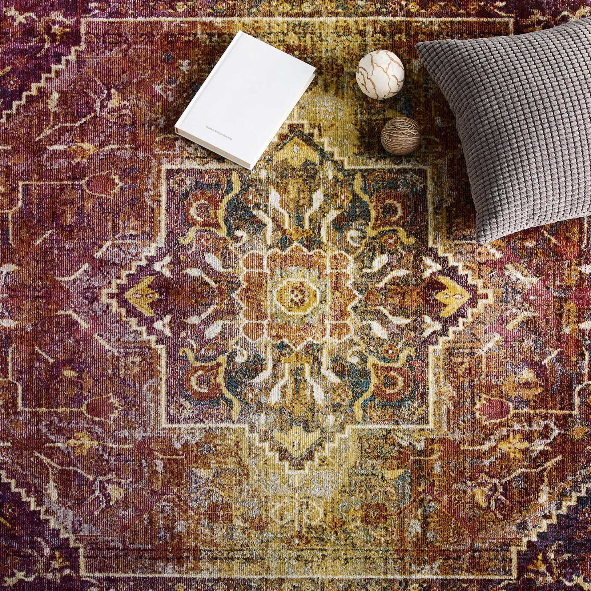 Sutton Distressed Area Rug Multicolored - Image 6