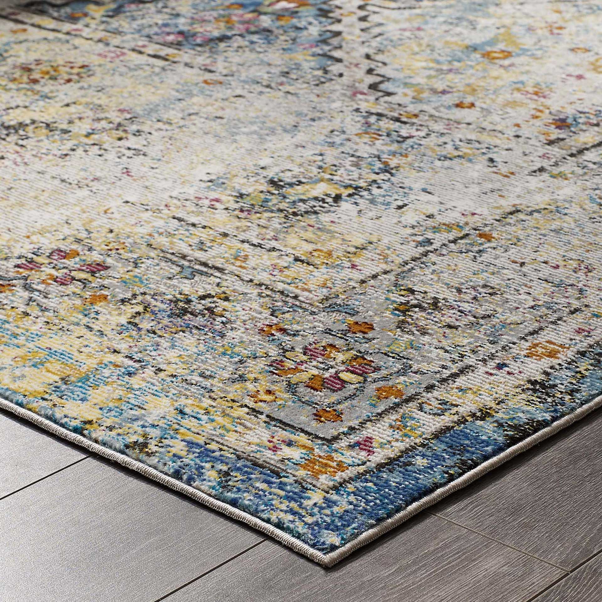 Sutton Medallion Area Rug Multicolored - Image 5