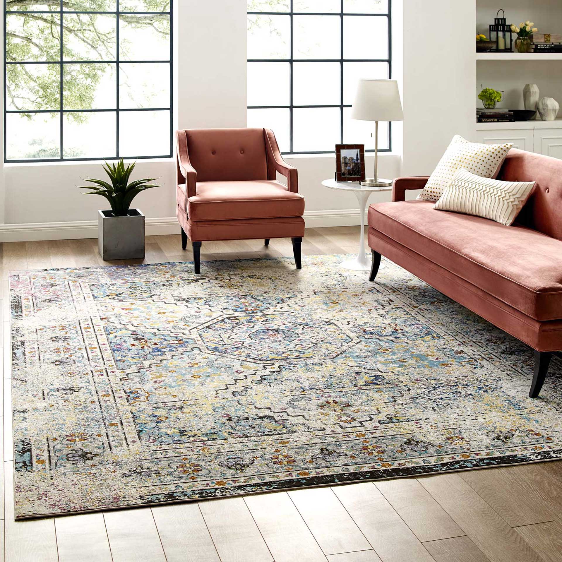 Sutton Medallion Area Rug Multicolored - Image 8