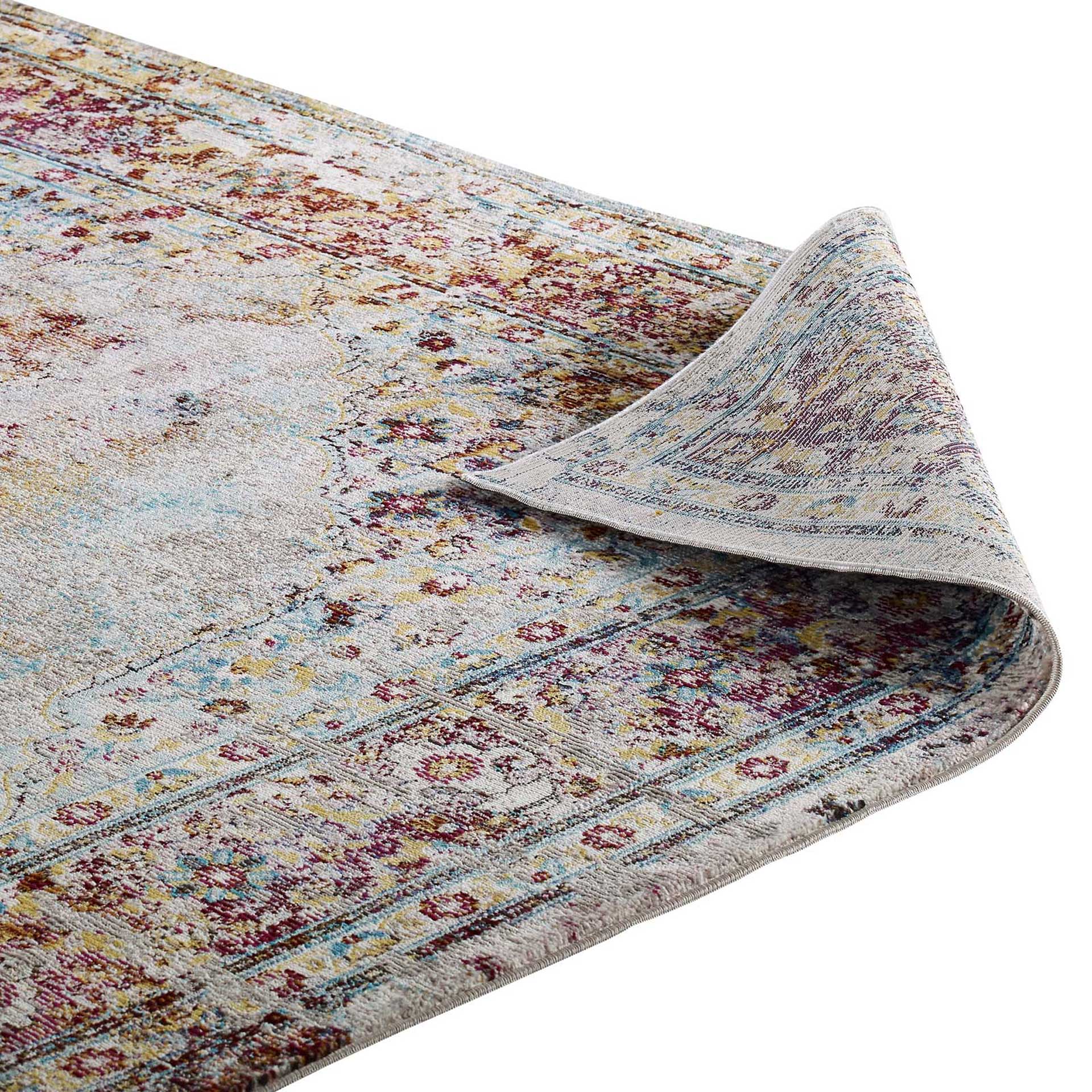 Sutton Washed Area Rug Multicolored - Image 3
