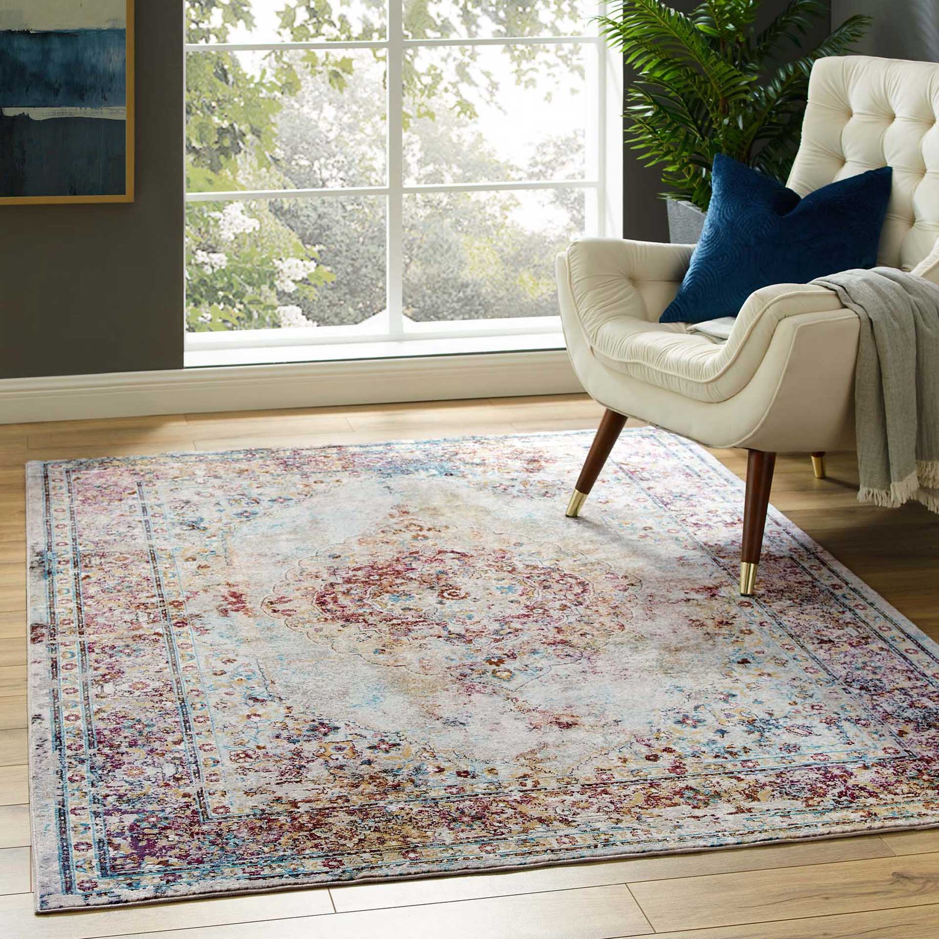 Sutton Washed Area Rug Multicolored - Image 7