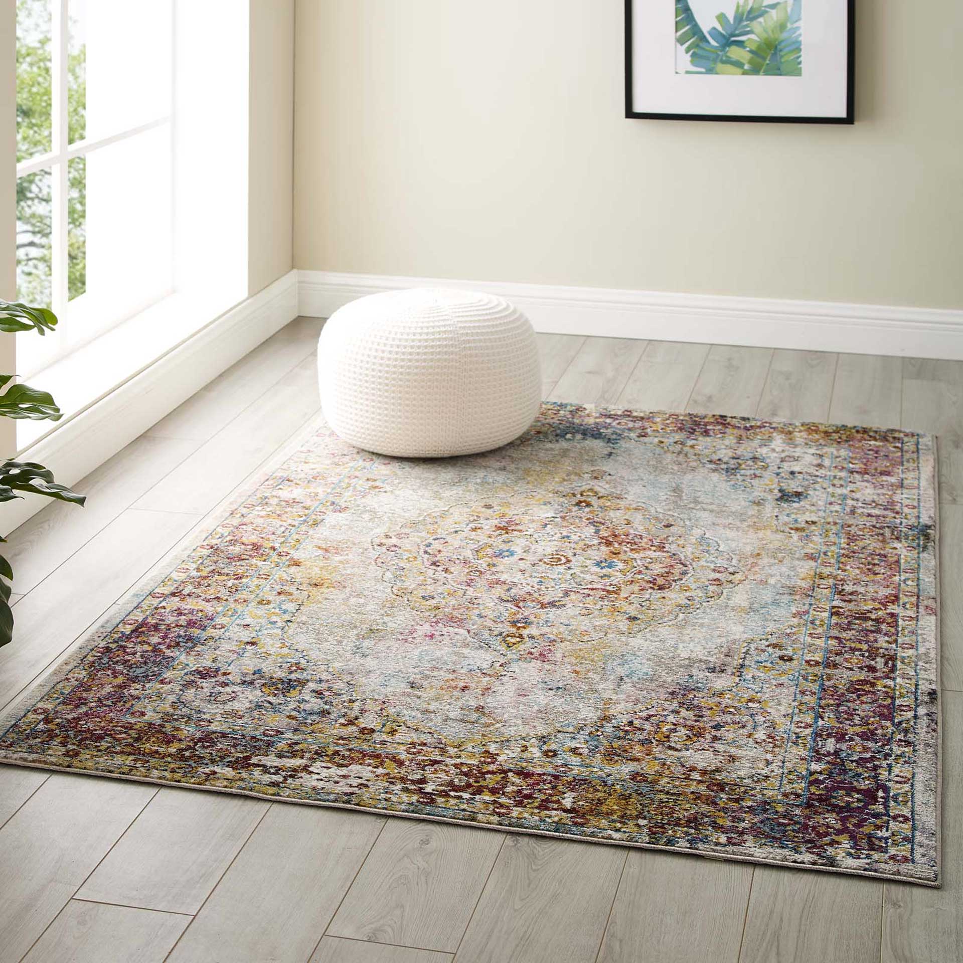 Sutton Washed Area Rug Multicolored - Image 8