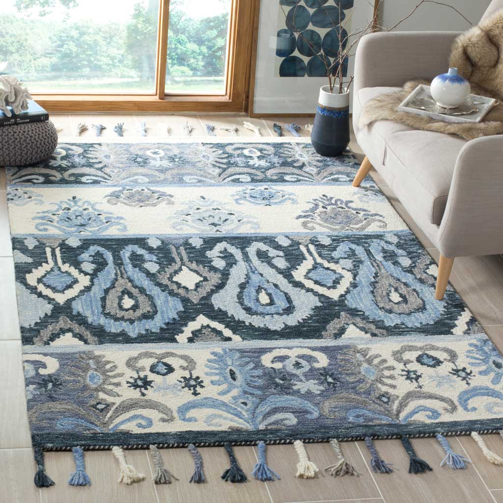 Suzani Blue/Ivory Area Rug - Image 5
