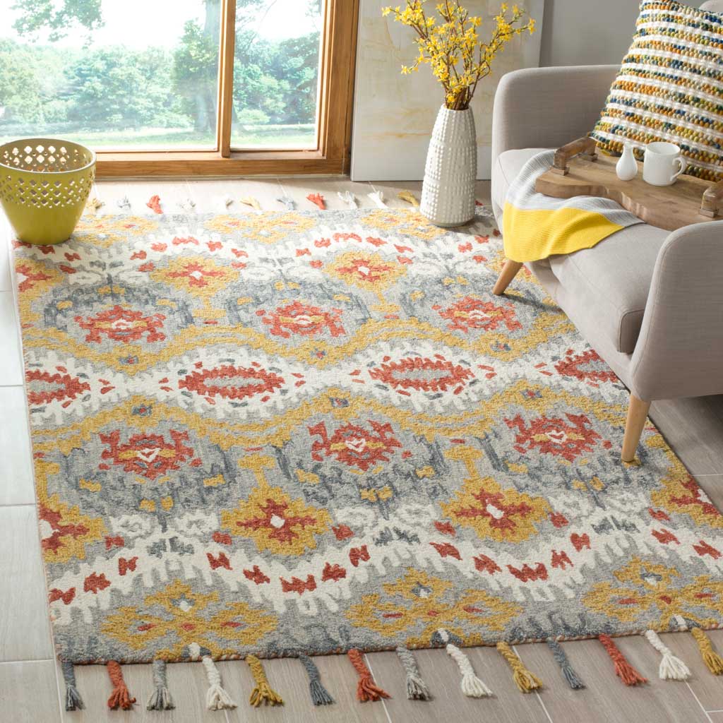 Suzani Gray/Gold Area Rug - Image 5