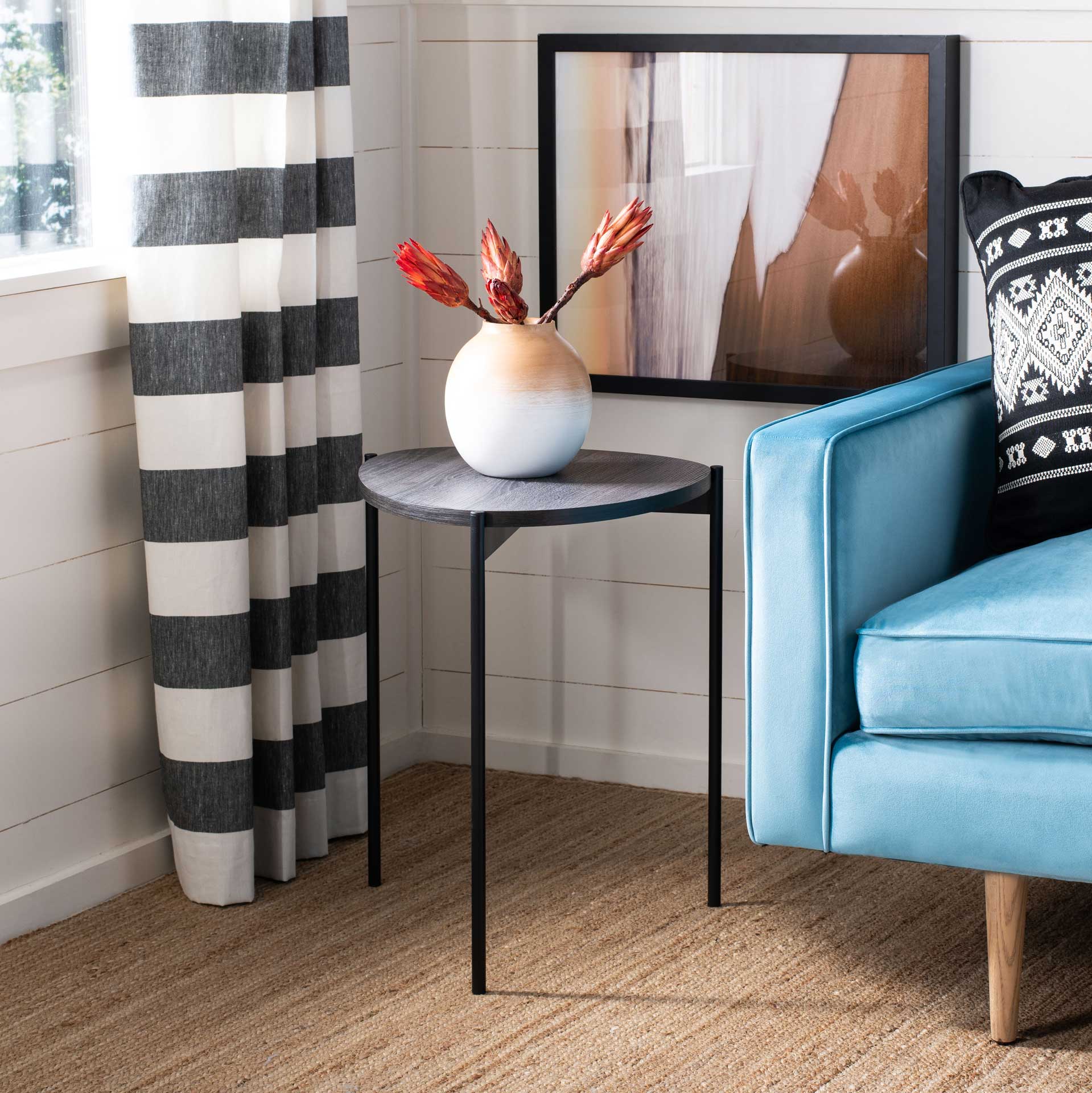 Svaha Side Table Dark Gray Oak/Black - Image 7