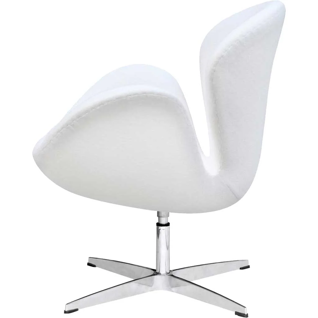 Swan Chair Fabric White - Image 4