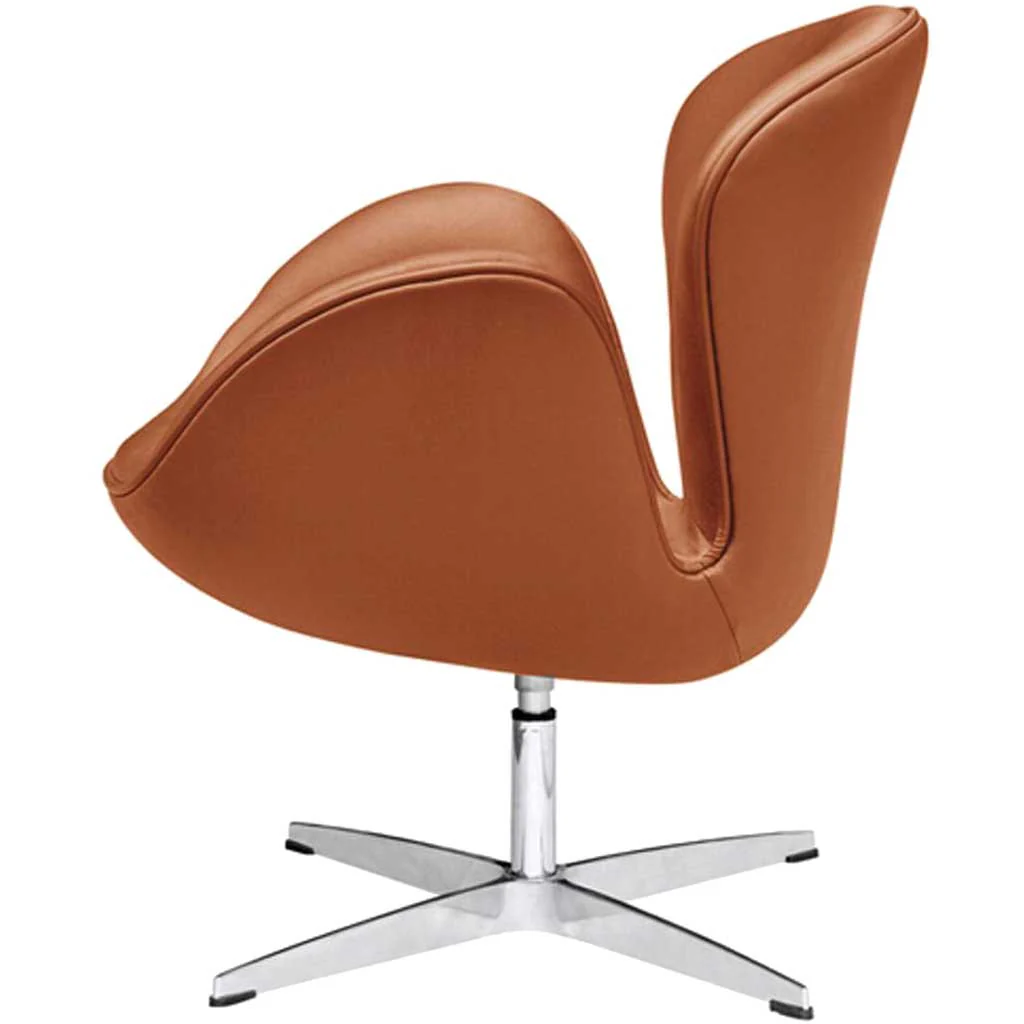 Swan Chair Leather Light Brown - Image 4