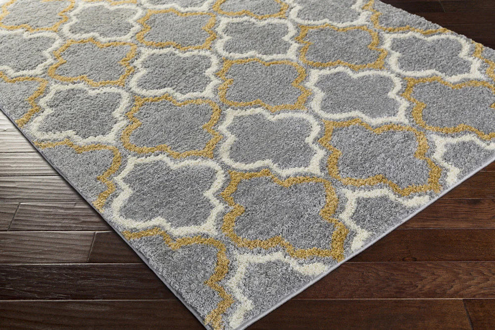 Swift Light Gray/Gold/Ivory Area Rug - Image 2