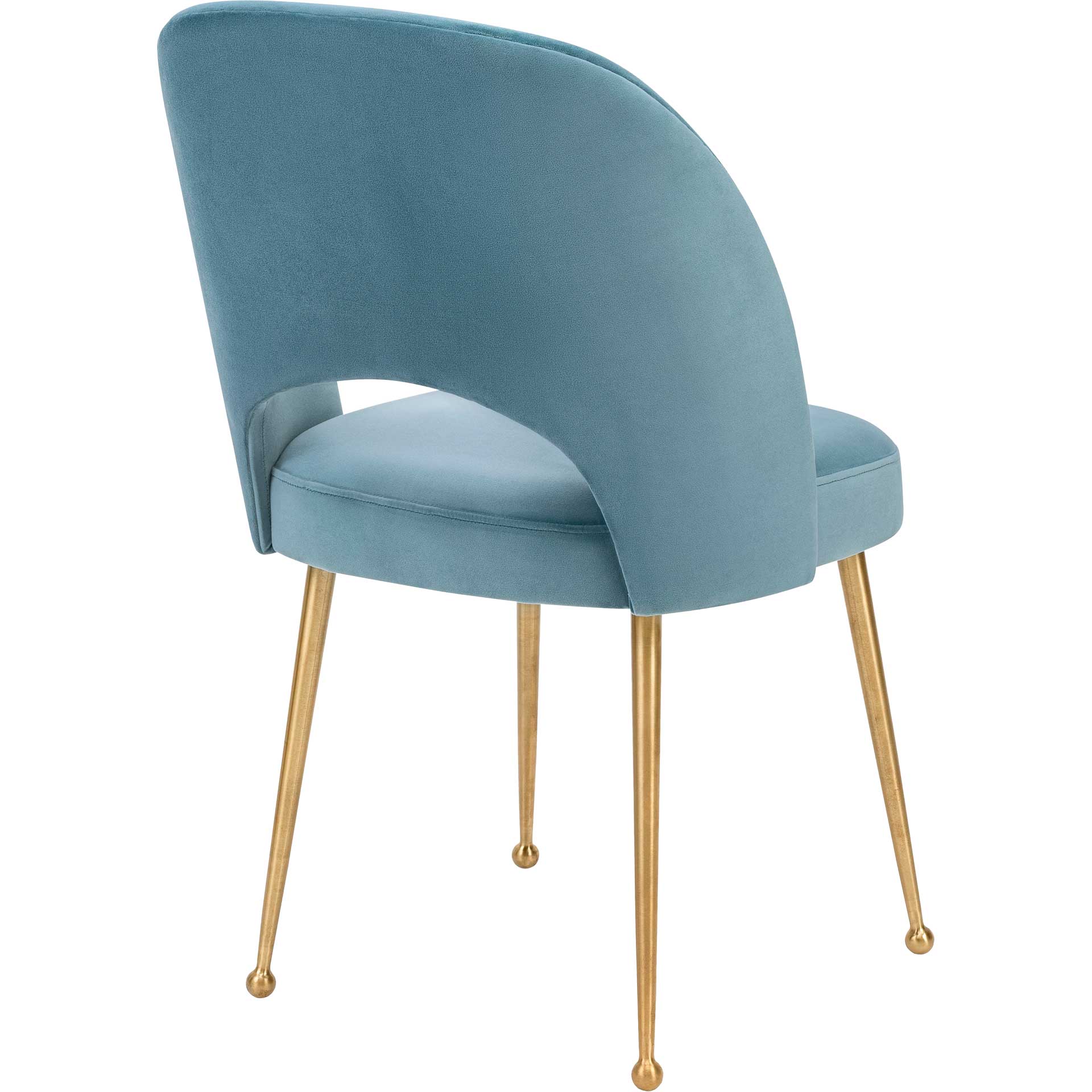 Swift Velvet Chair Blue - Image 3