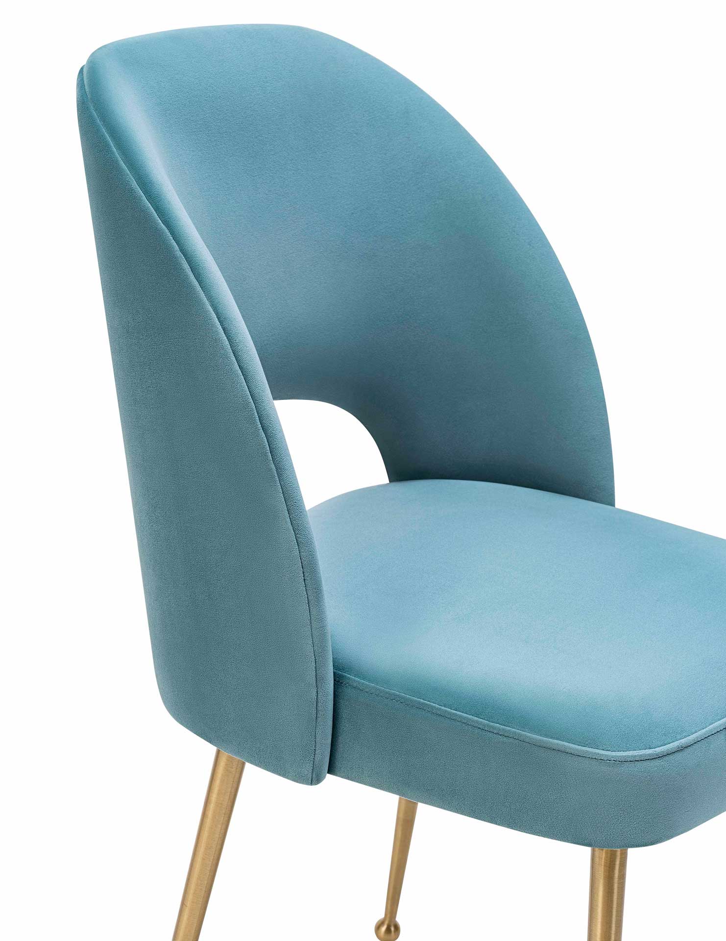 Swift Velvet Chair Blue - Image 4
