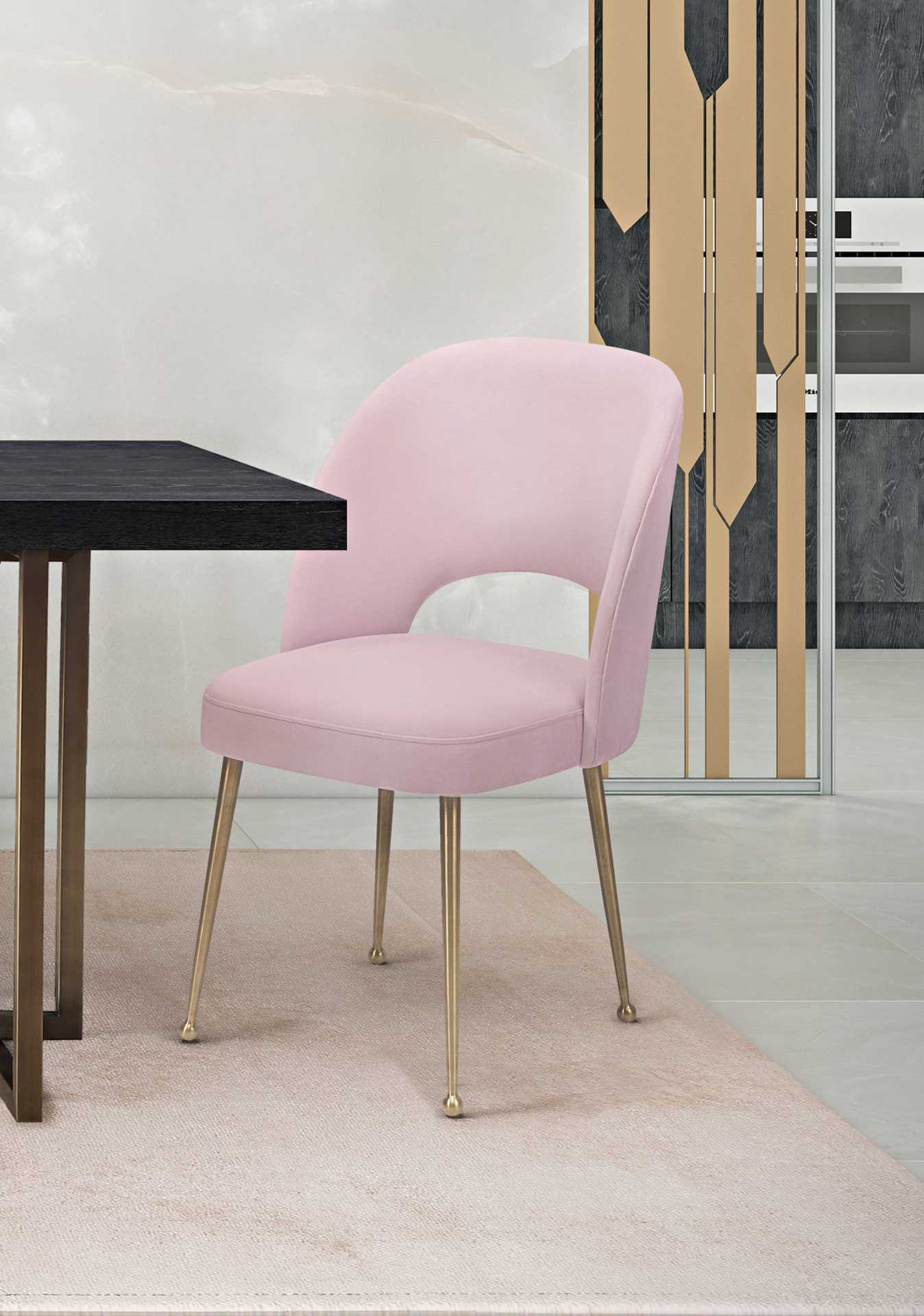 Swift Velvet Chair Blush - Image 5