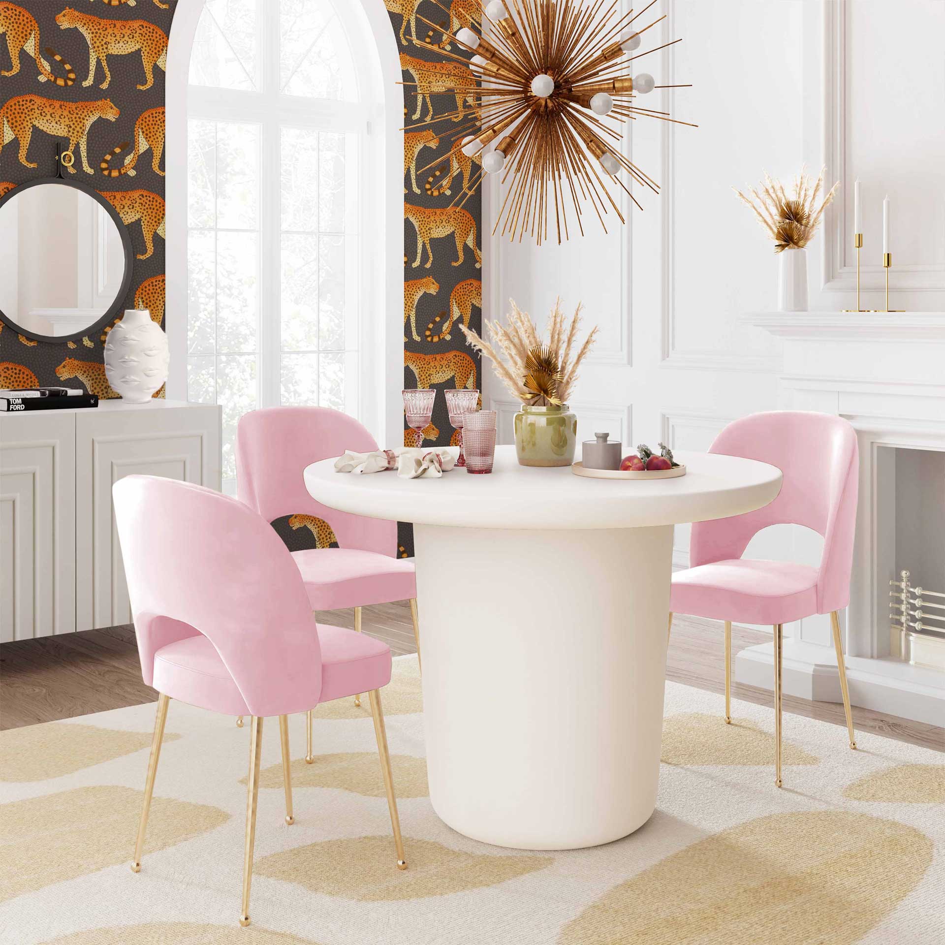 Swift Velvet Chair Blush - Image 9
