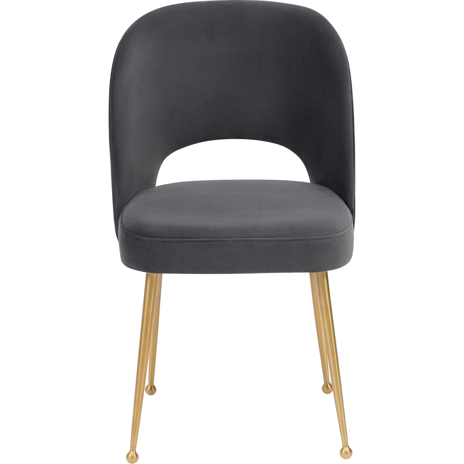 Swift Velvet Chair Dark Gray - Image 2