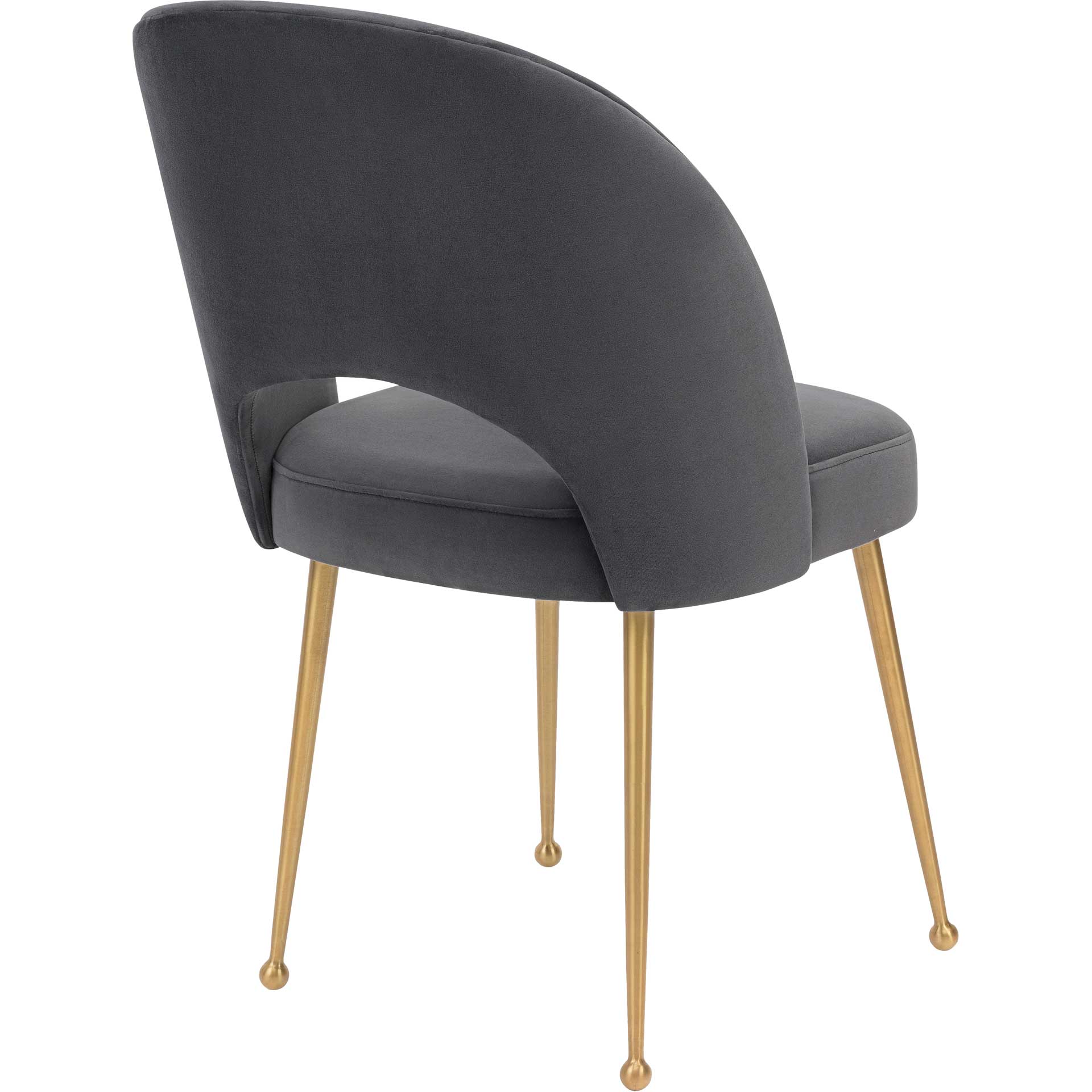 Swift Velvet Chair Dark Gray - Image 3