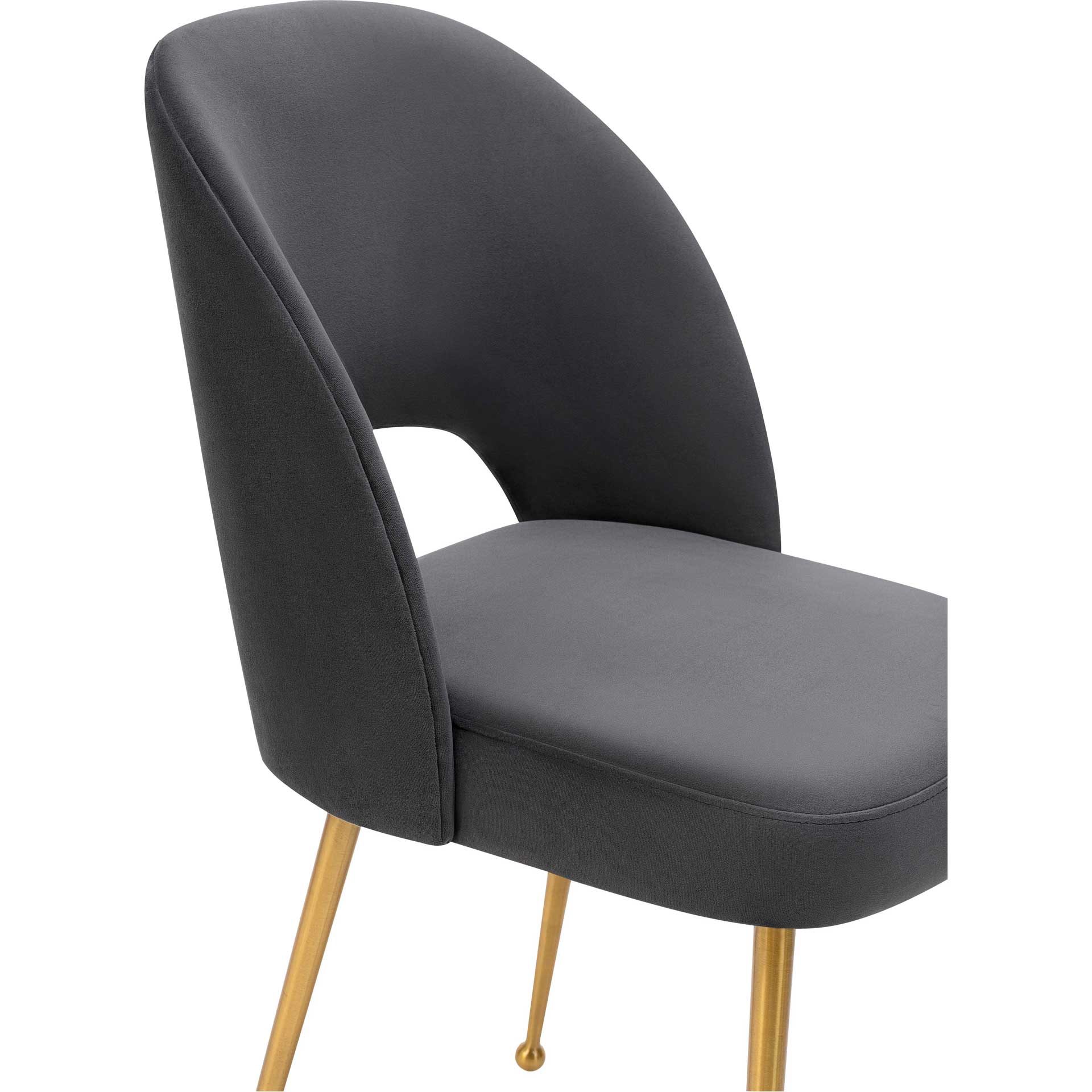 Swift Velvet Chair Dark Gray - Image 4