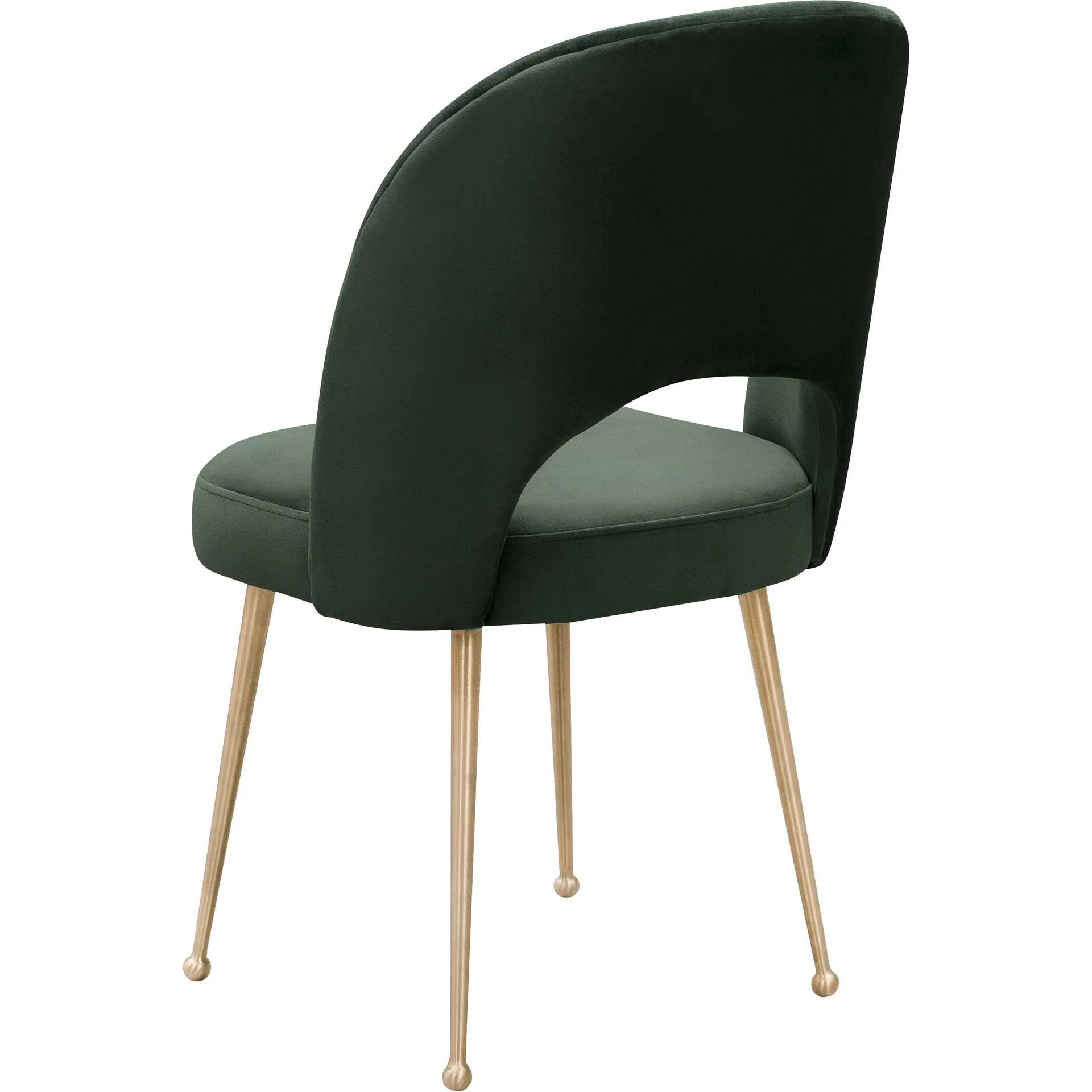 Swift Velvet Chair Forest Green - Image 3