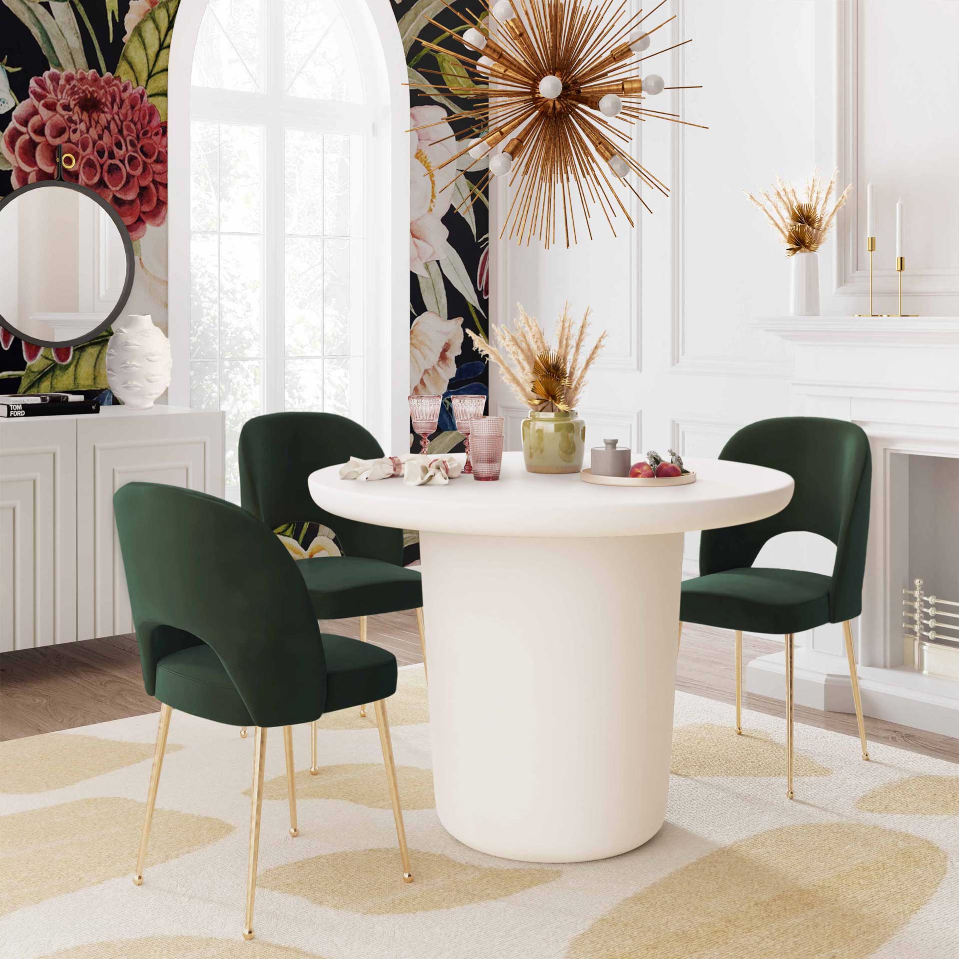Swift Velvet Chair Forest Green - Image 7
