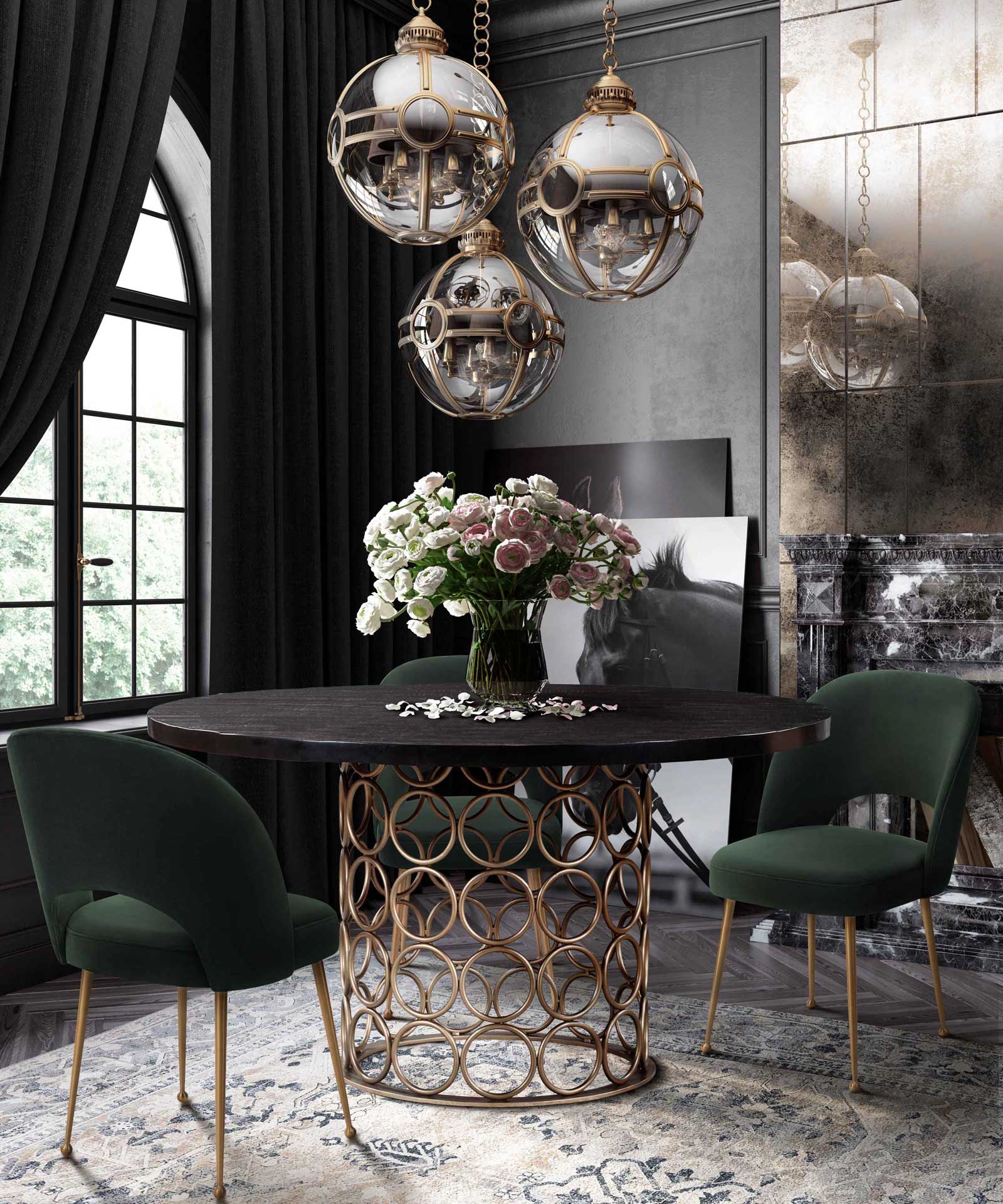 Swift Velvet Chair Forest Green - Image 8