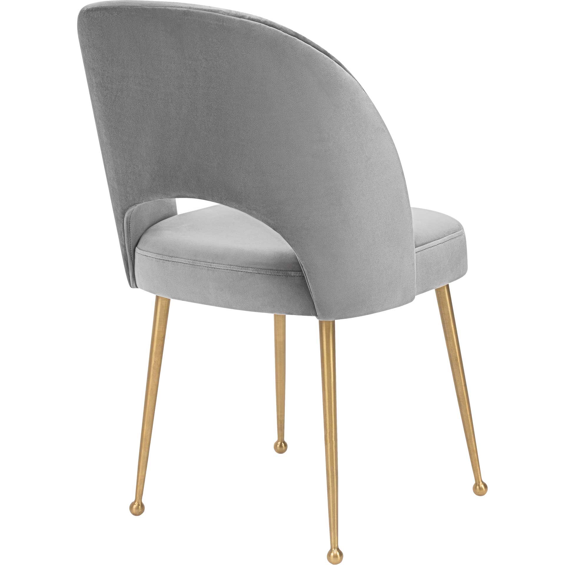 Swift Velvet Chair Light Gray - Image 3