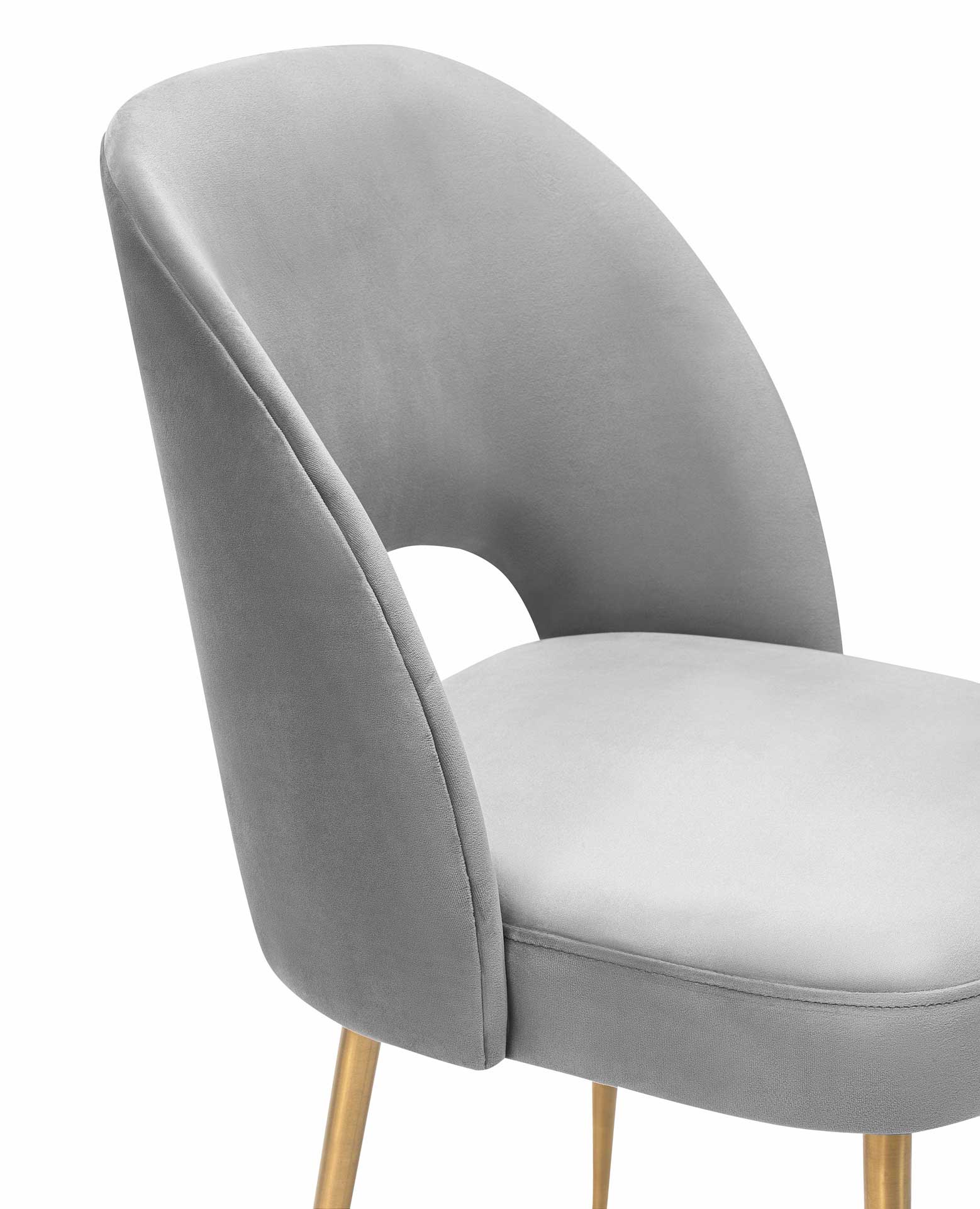 Swift Velvet Chair Light Gray - Image 4