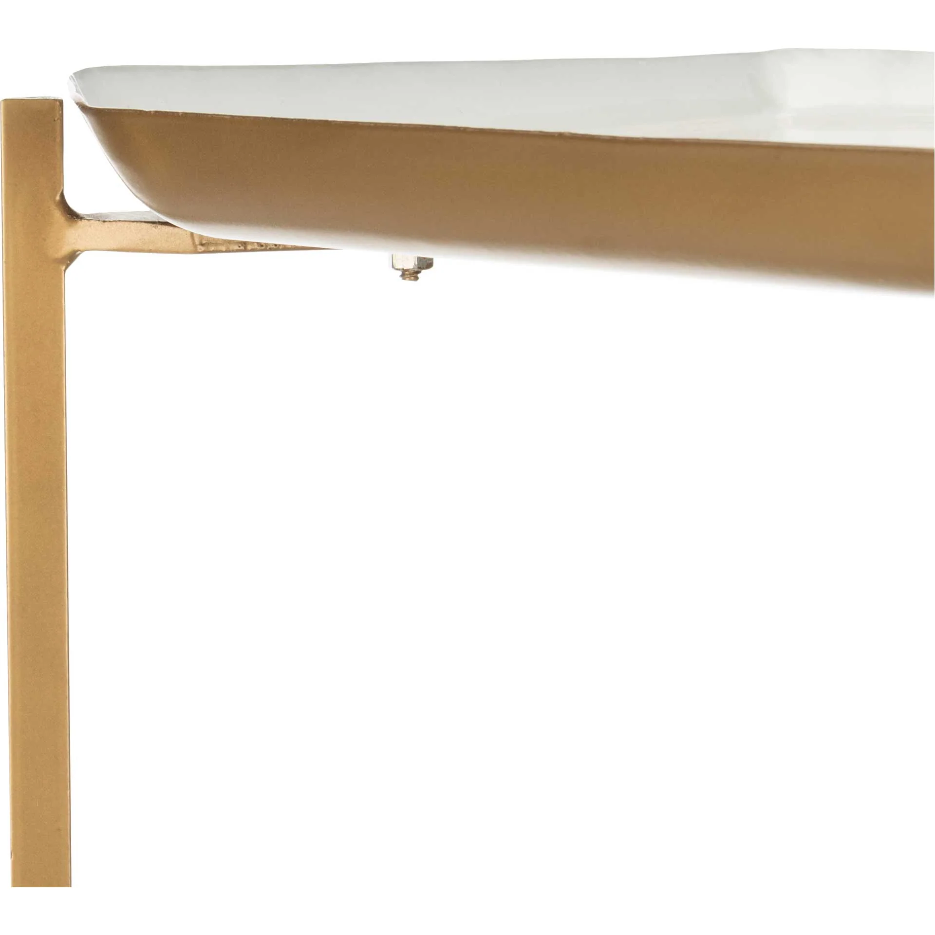 Sybella 5 Tier Etagere White/Brass - Image 4