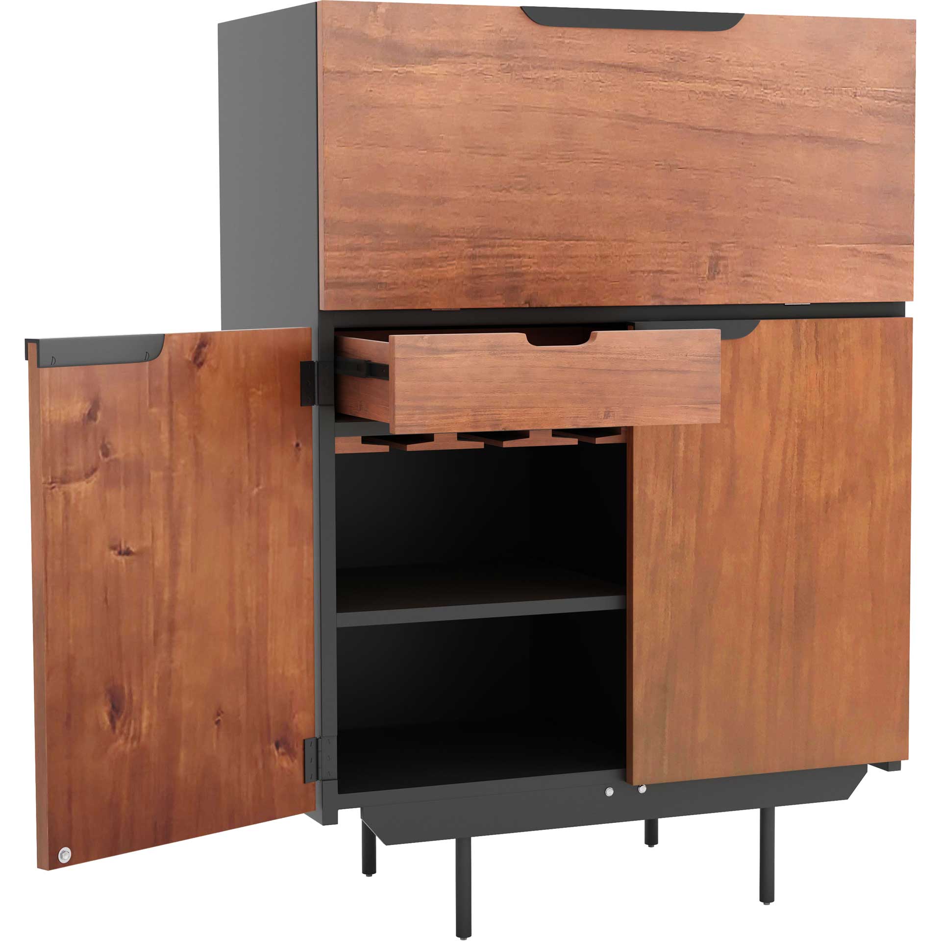 Sycamore Bar Cabinet Walnut - Image 6