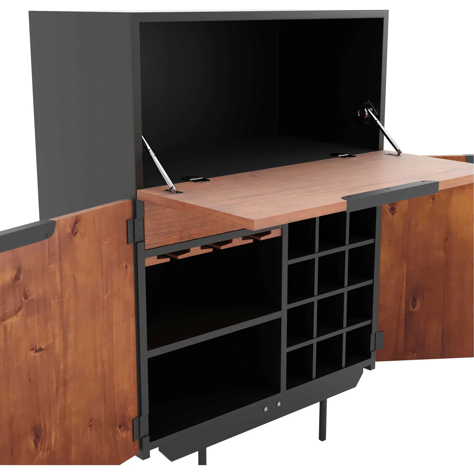 Sycamore Bar Cabinet Walnut - Image 7