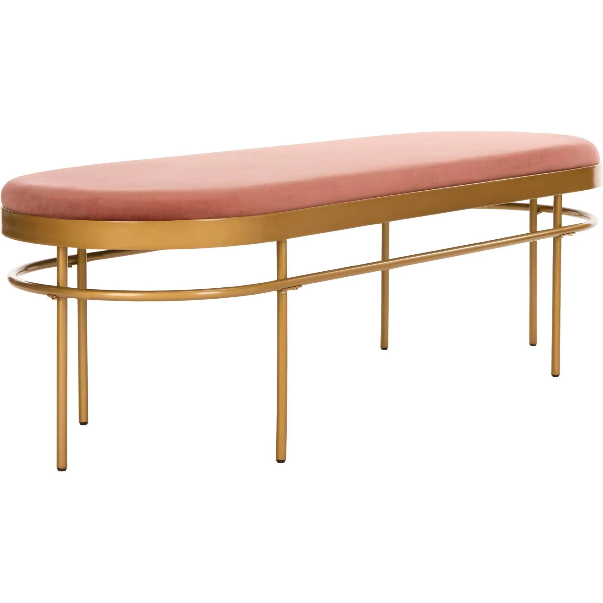 Sylas Oval Bench Dusty Rose/Gold - Image 2