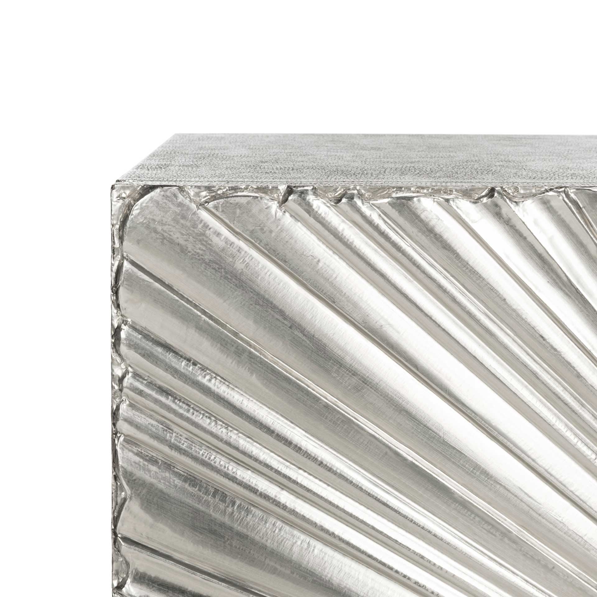 Sylvie Sunburst 2-Door Chest Silver - Image 6