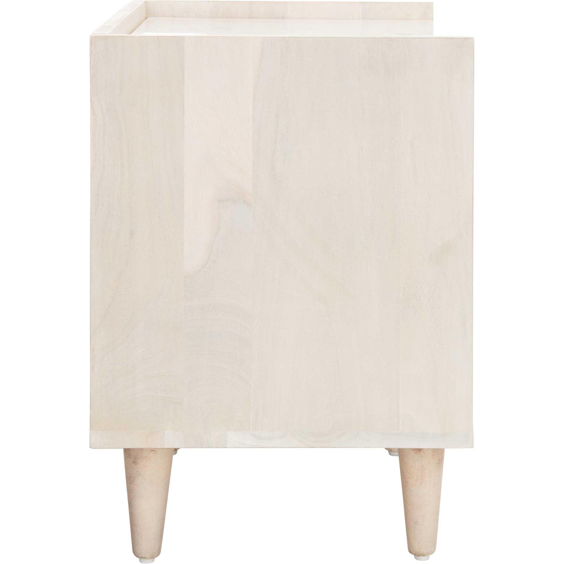 Tabitha Parquet Nightstand White Wash/Brass - Image 2