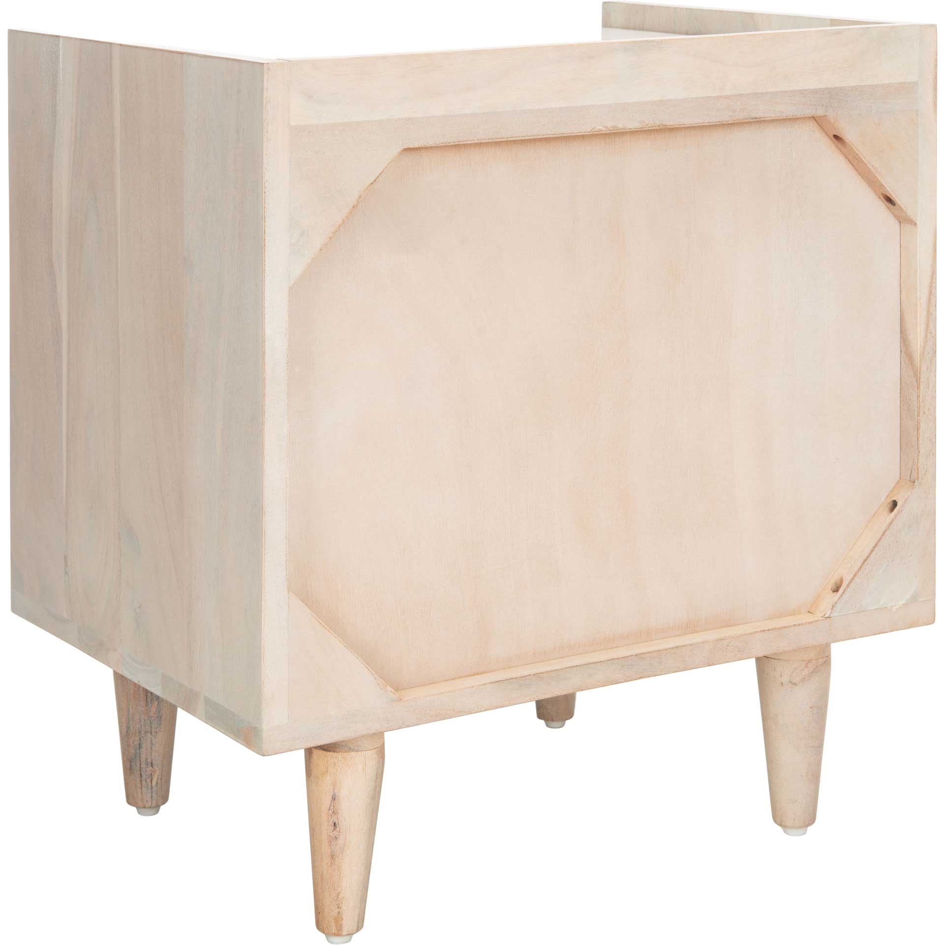 Tabitha Parquet Nightstand White Wash/Brass - Image 4
