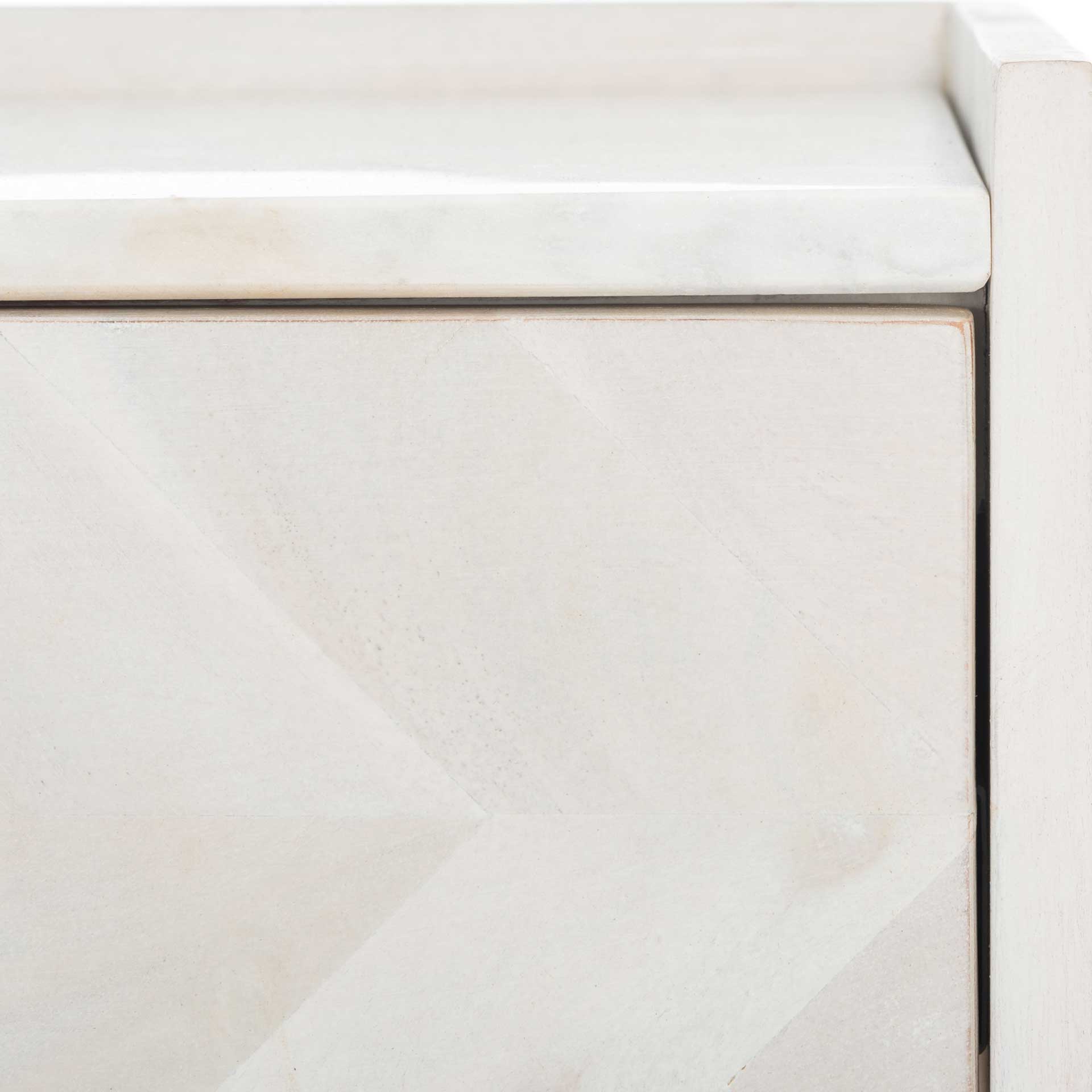 Tabitha Parquet Nightstand White Wash/Silver - Image 5