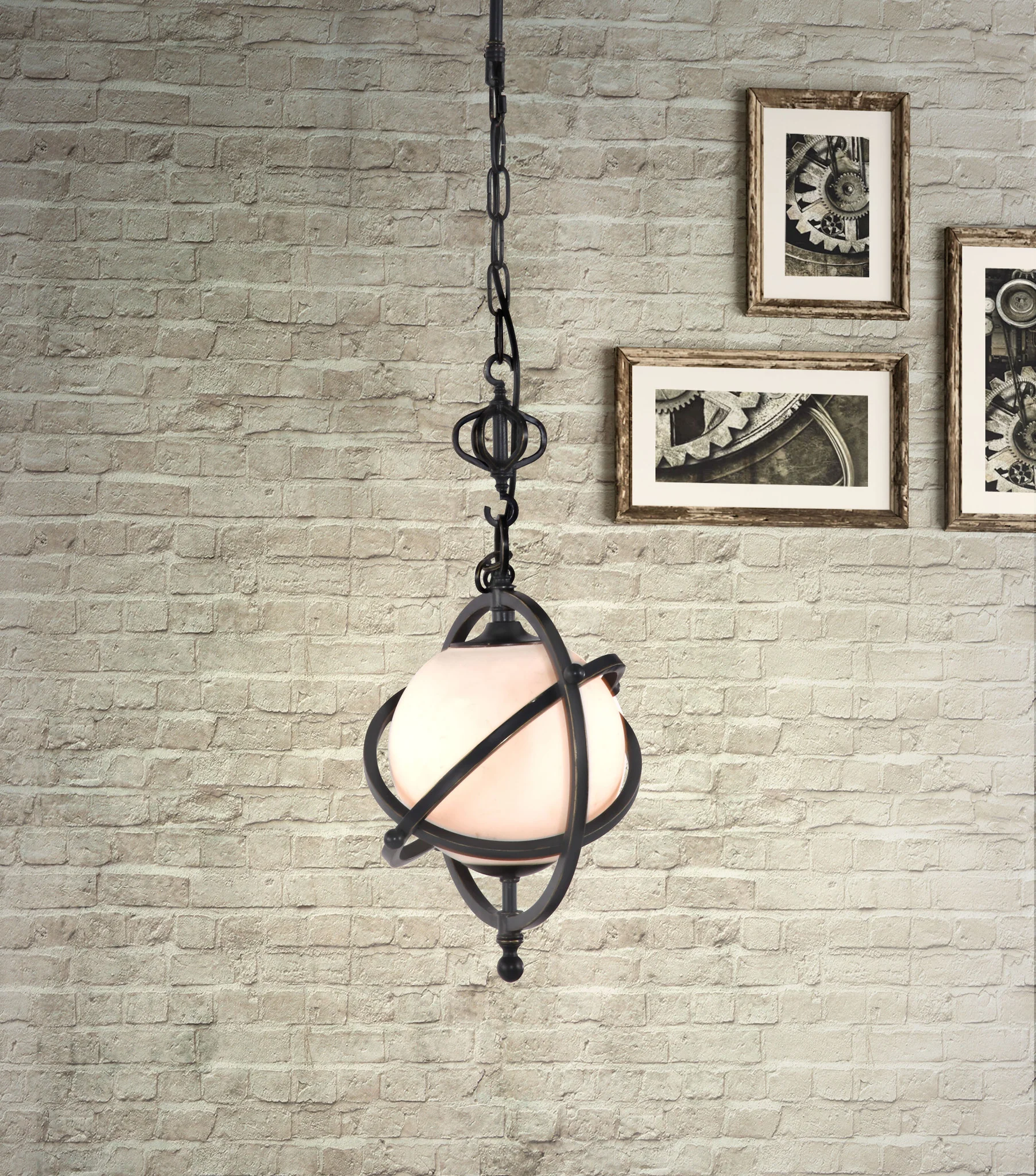 Tabor Ceiling Lamp Antique Black Gold - Image 3