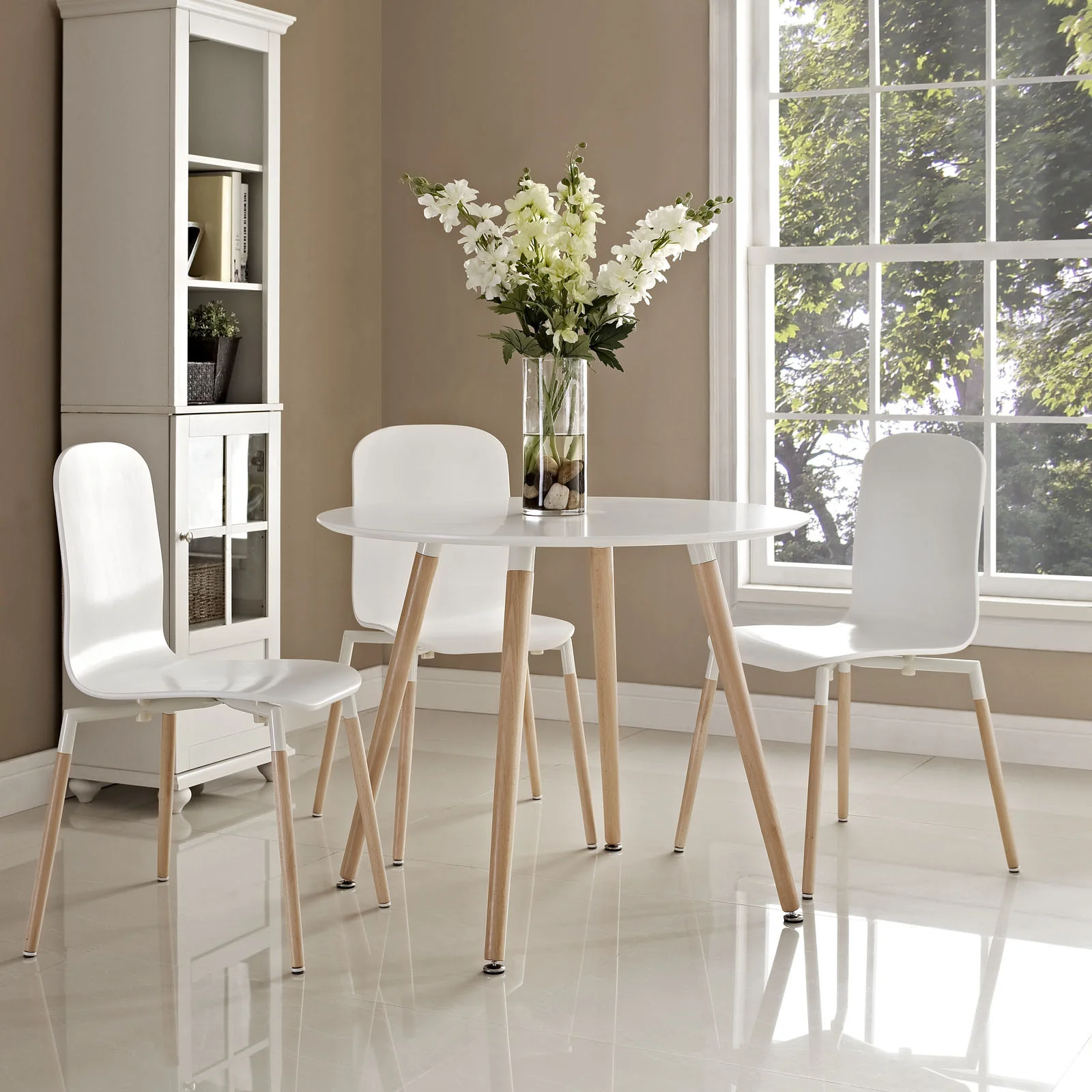 Tacey Circular Dining Table White - Image 4