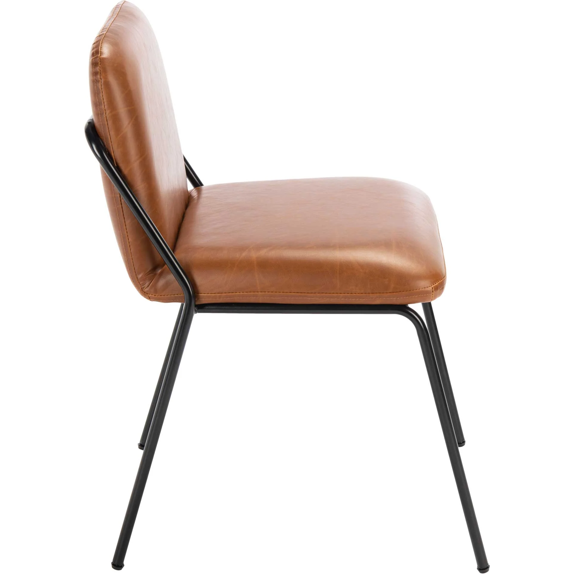 Tahlia Side Chair Light Brown/Matte Black (Set of 2) - Image 4