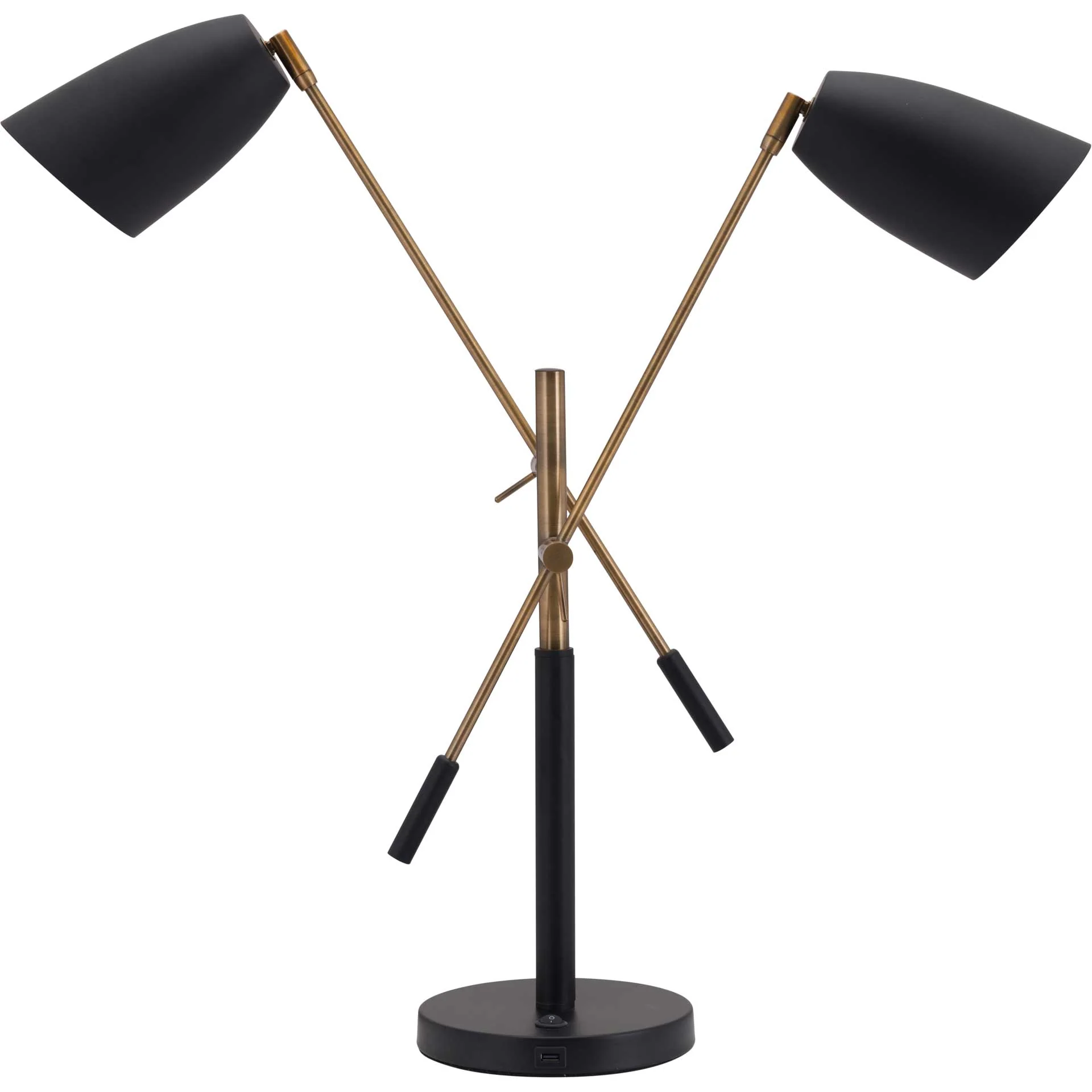 Tahoe Table Lamp Matte Black/Brass - Image 2