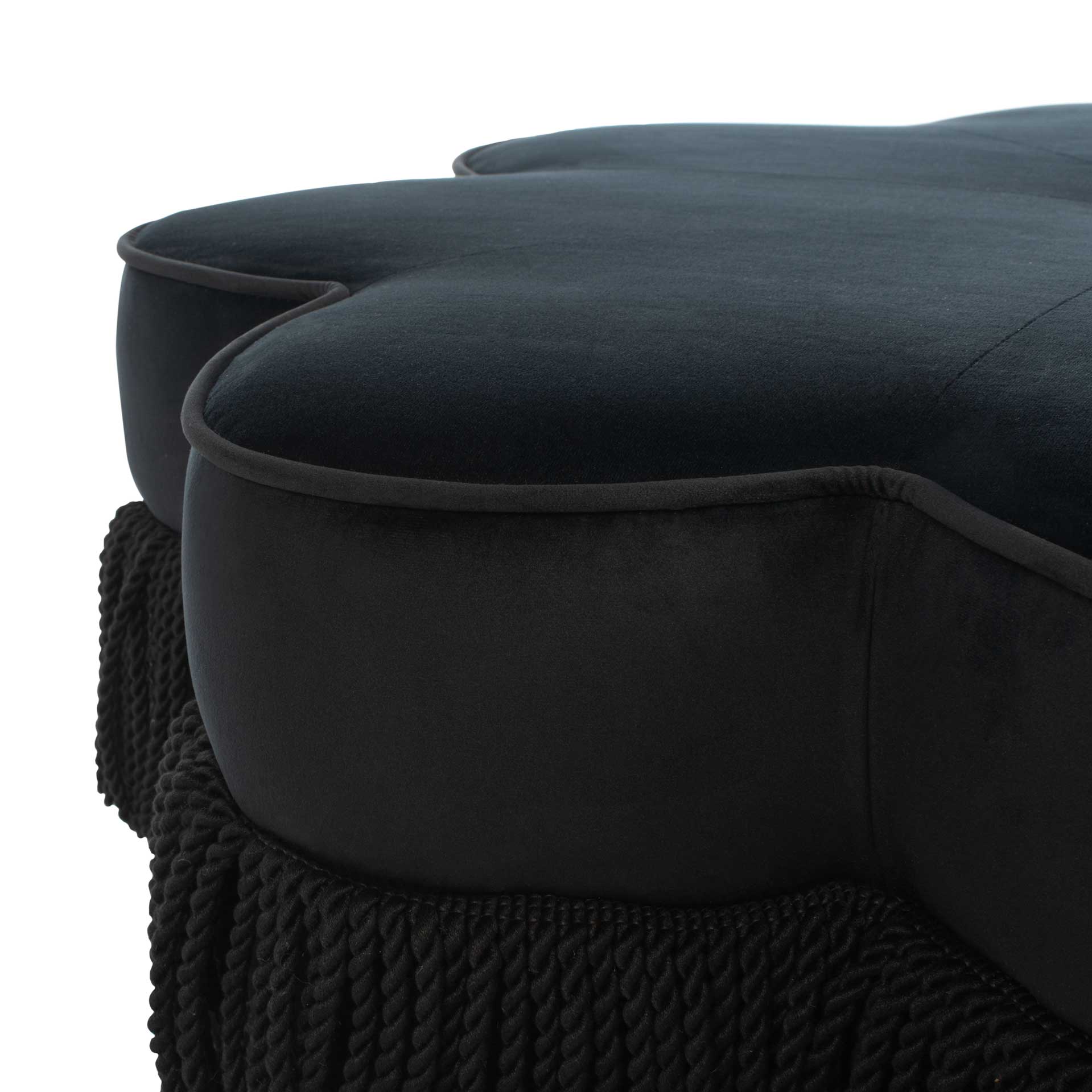 Tait Flower Ottoman Black - Image 2