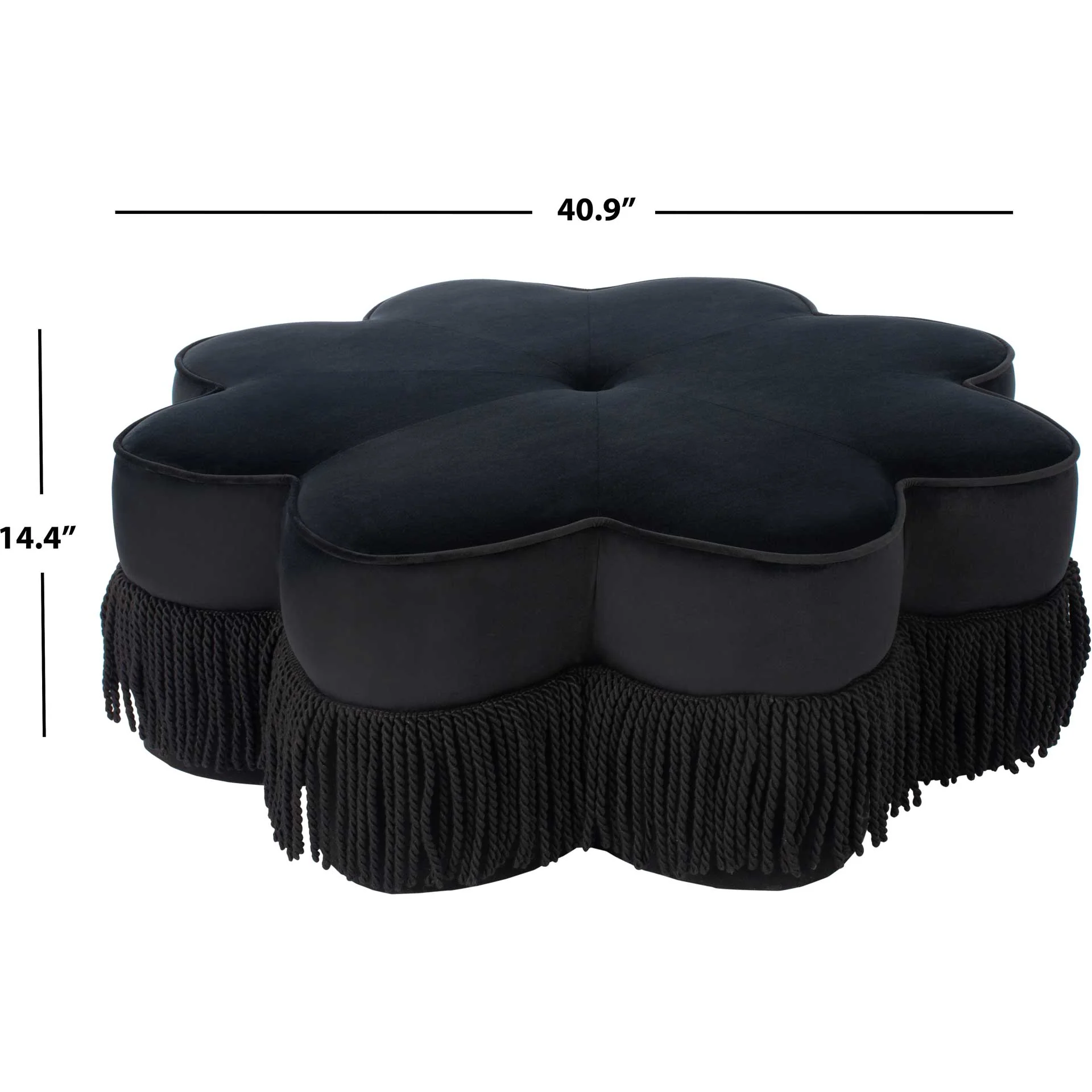 Tait Flower Ottoman Black - Image 4