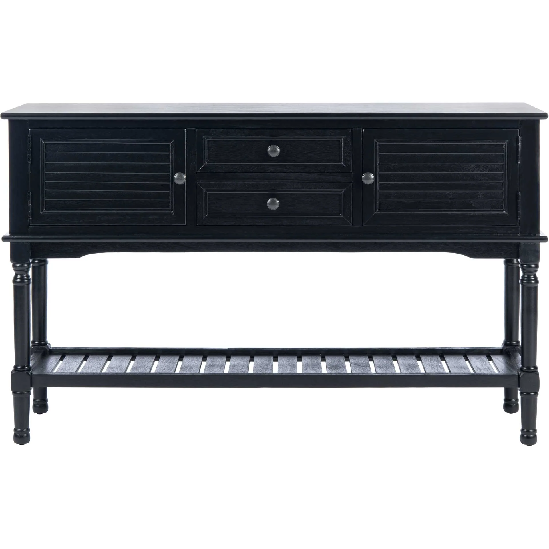 Talita 2 Drawer 2 Door Console Table Black - Image 2