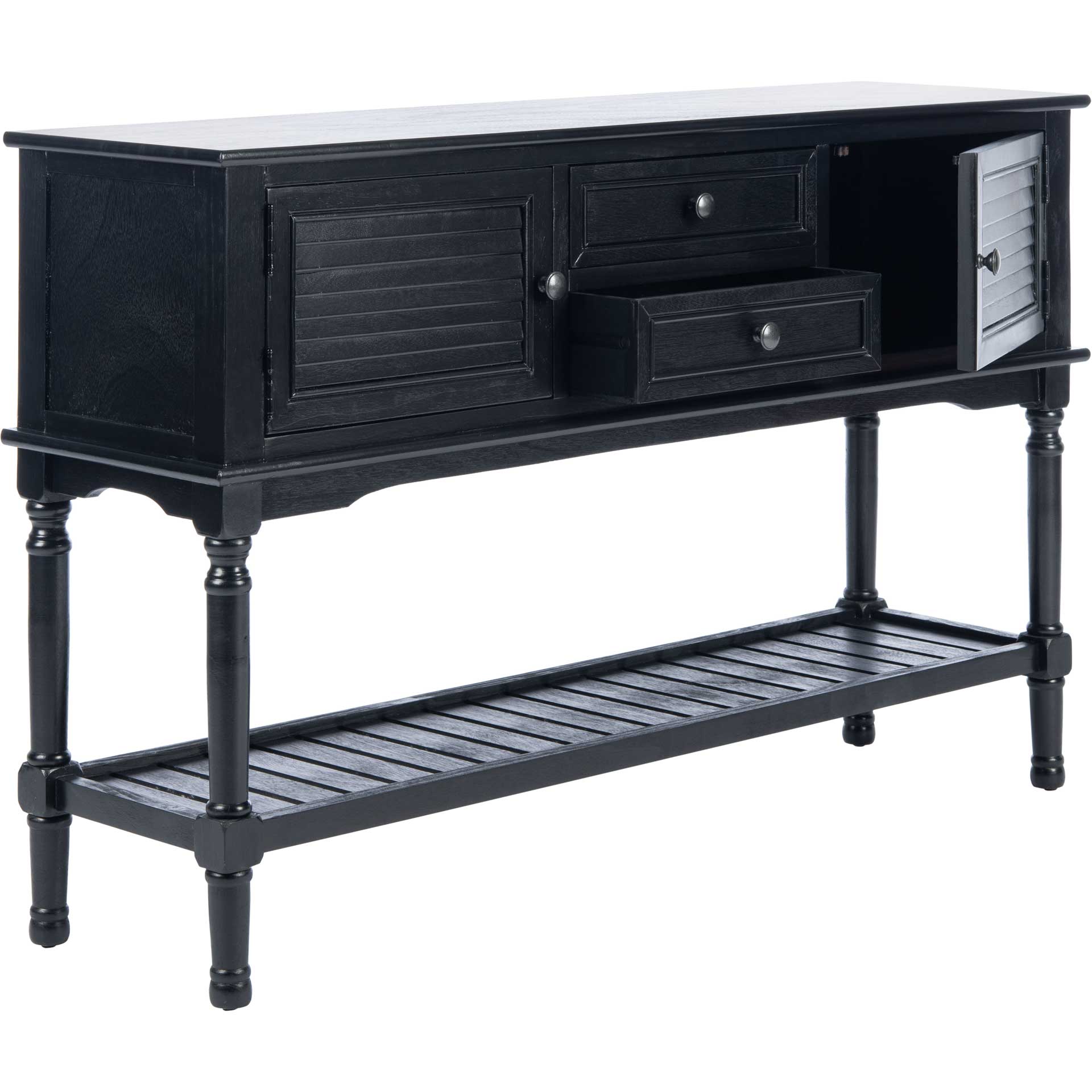 Talita 2 Drawer 2 Door Console Table Black - Image 5