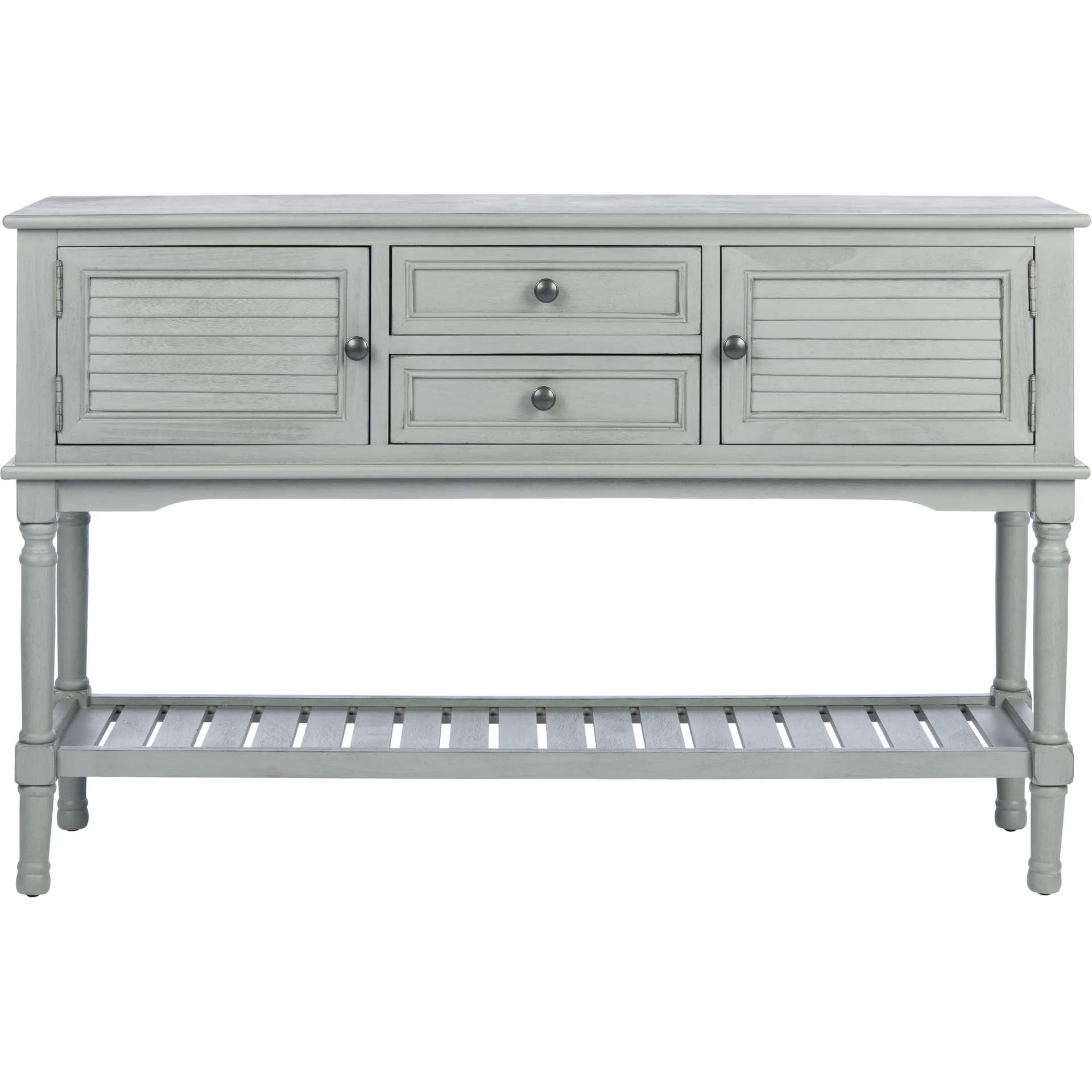 Talita 2 Drawer 2 Door Console Table Distressed Gray - Image 2
