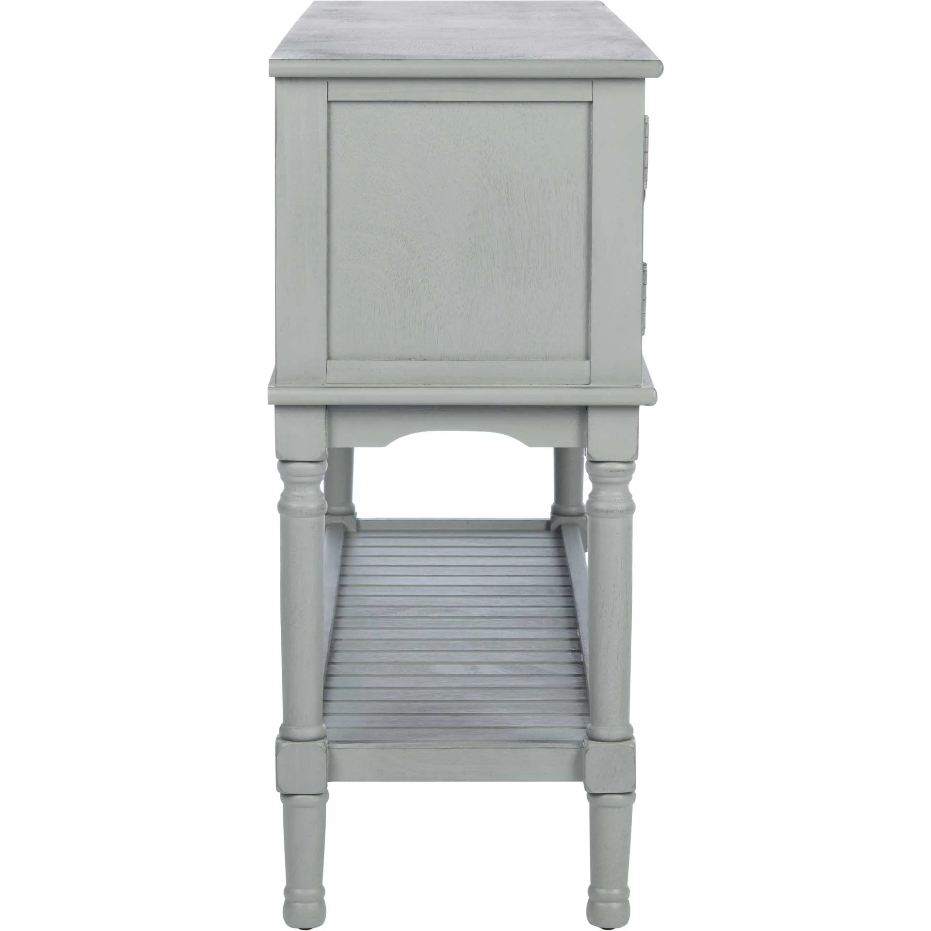 Talita 2 Drawer 2 Door Console Table Distressed Gray - Image 3