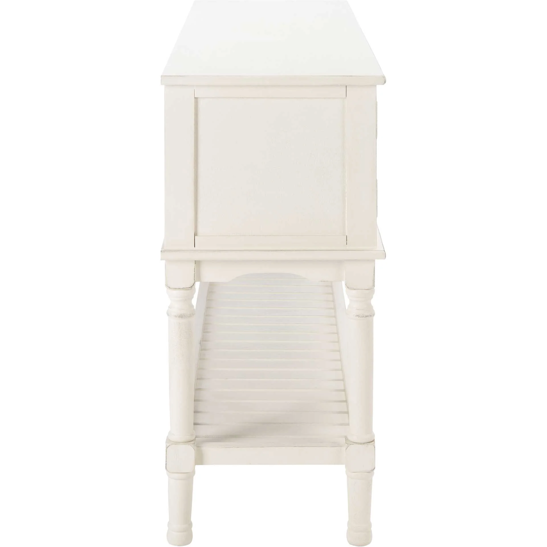 Talita 2 Drawer 2 Door Console Table Distressed White - Image 2