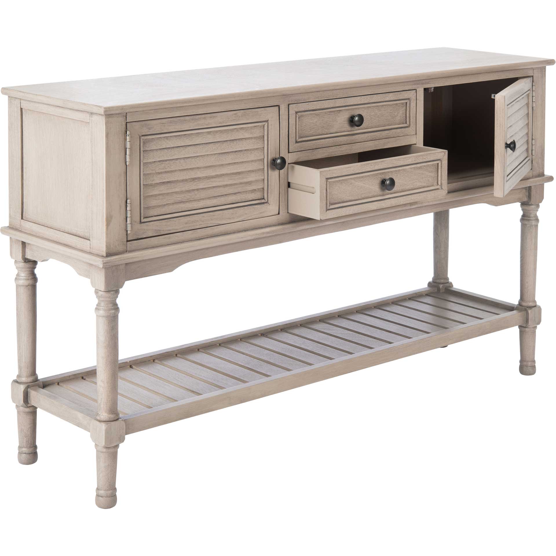 Talita 2 Drawer 2 Door Console Table Greige - Image 2
