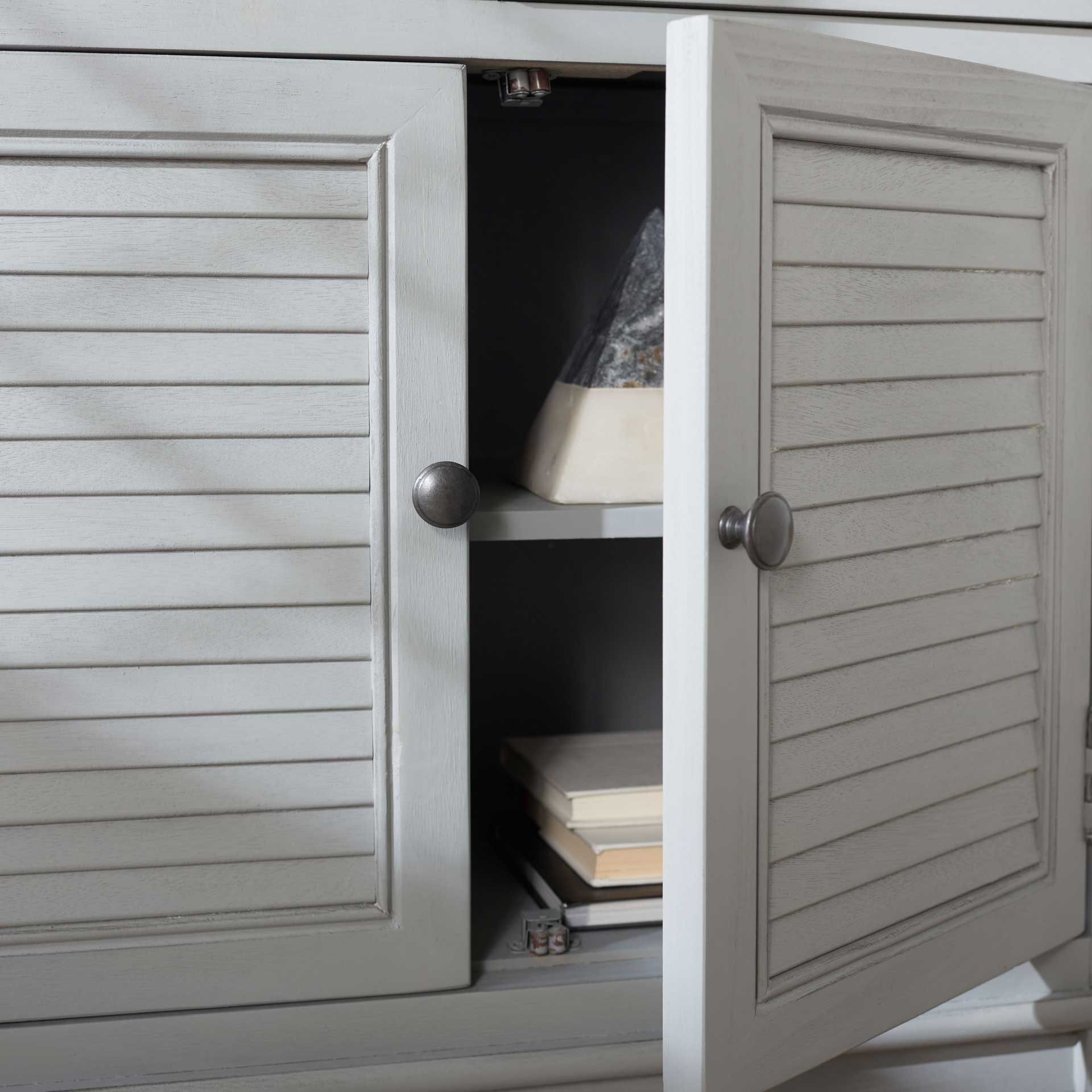 Talita 2 Drawer 2 Door Sideboard Distressed Gray - Image 8